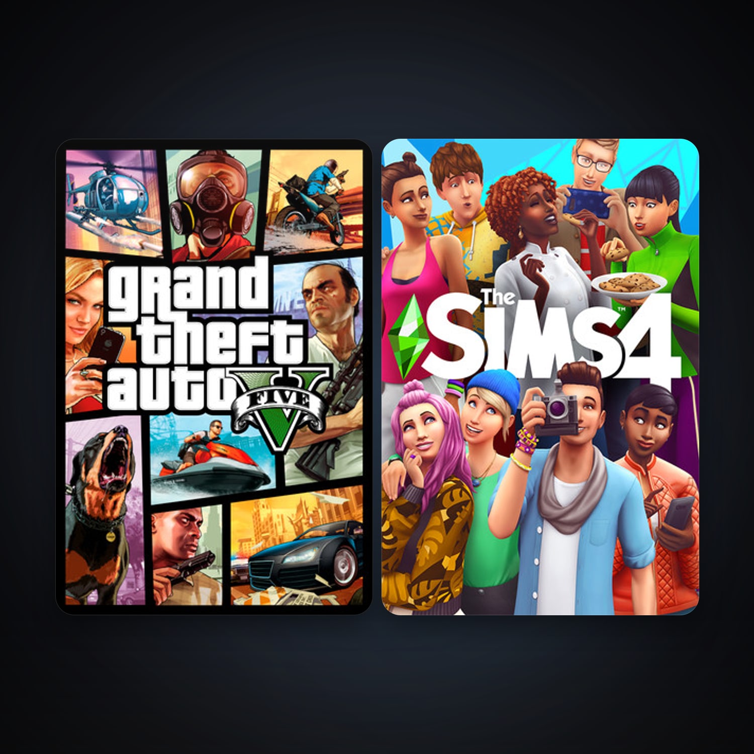 GTA V + The Sims 4, 3 games, clean — HabibiAccounts