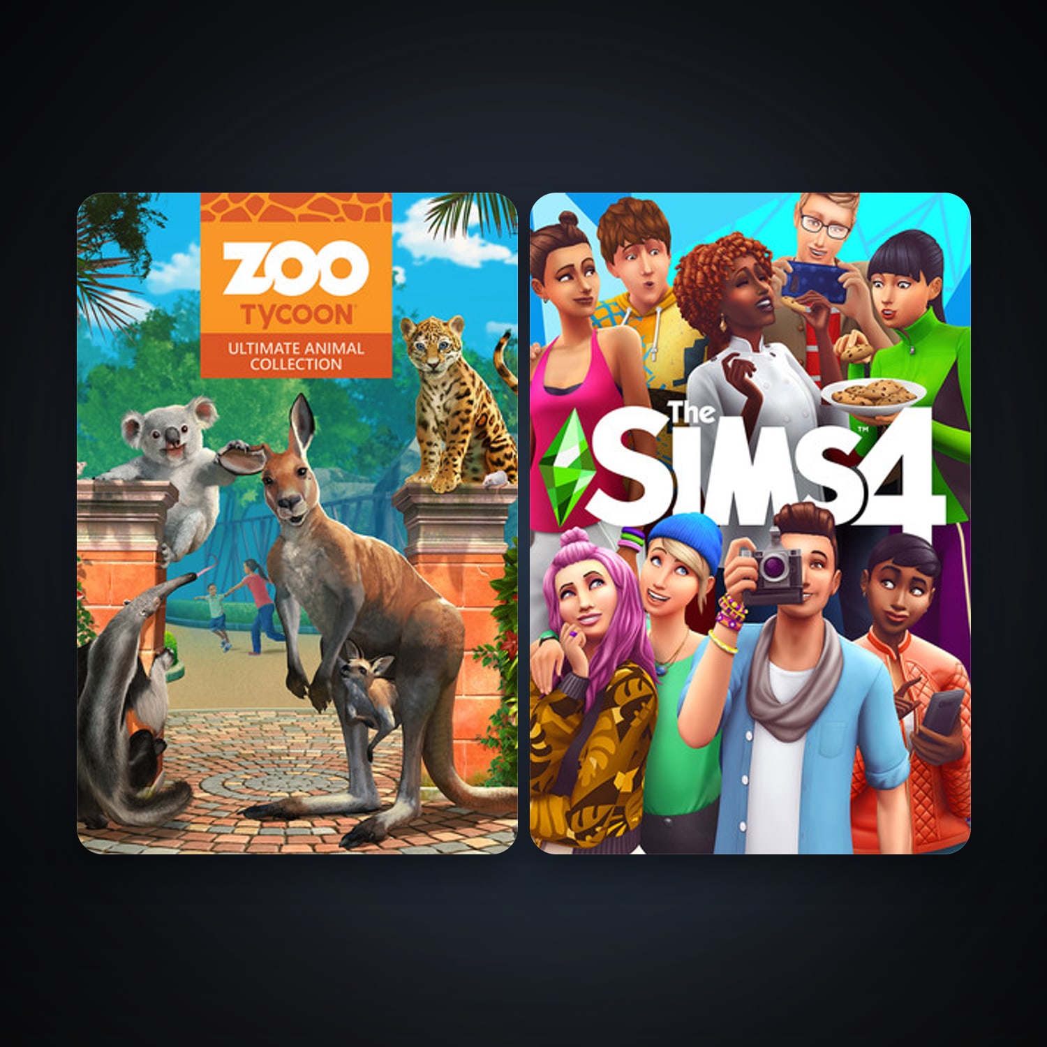 Zoo Tycoon: Ultimate Animal Collection + The Sims 4, 2 games, clean — HabibiAccounts