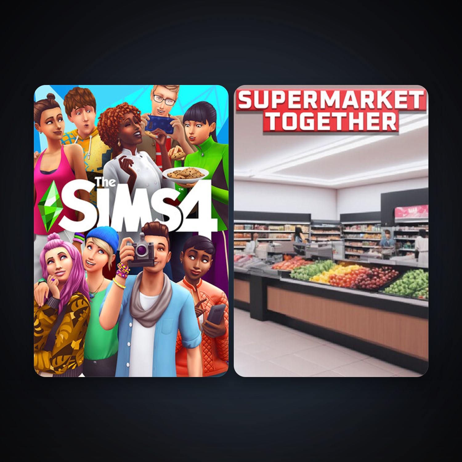 The Sims 4 + Supermarket Together, 3 games, clean — HabibiAccounts