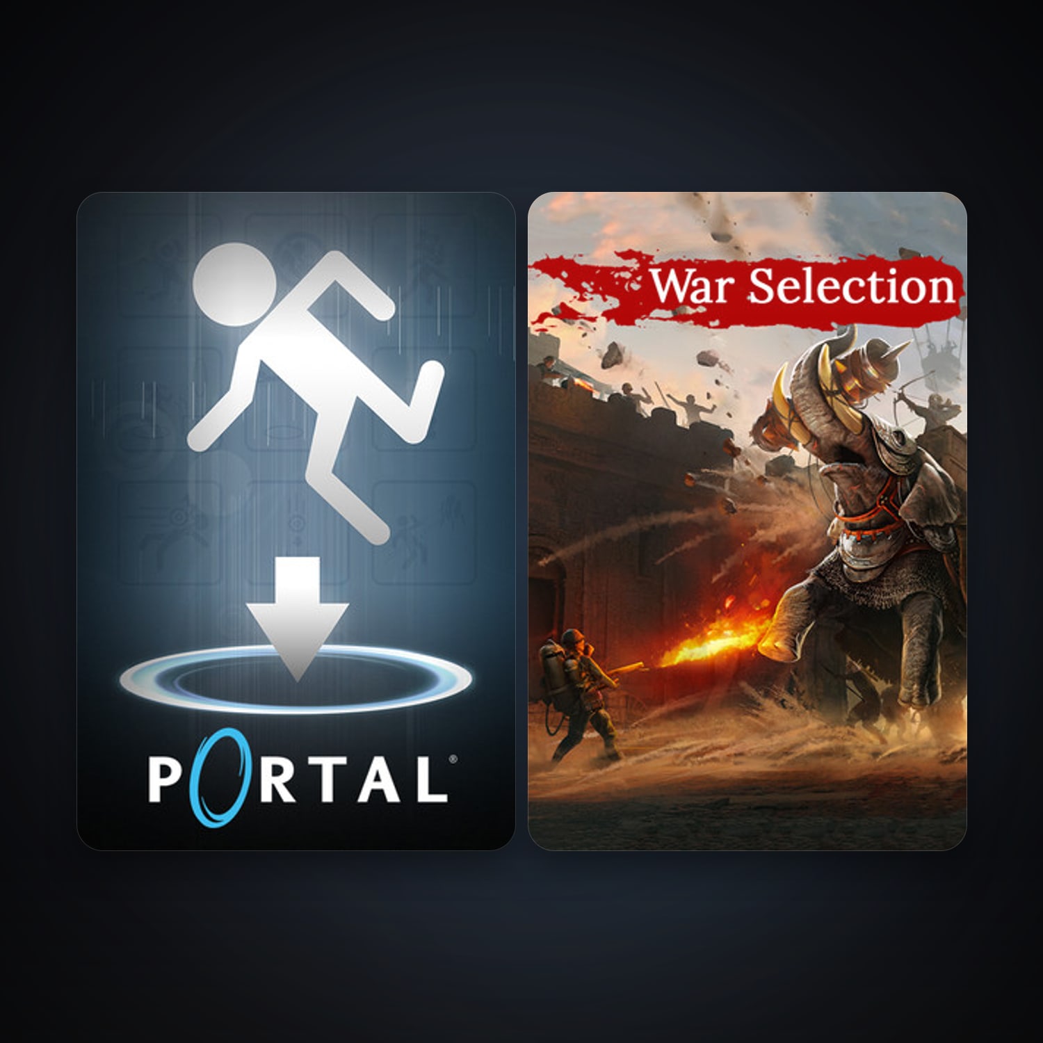 Portal + War Selection, 3 games, clean — HabibiAccounts