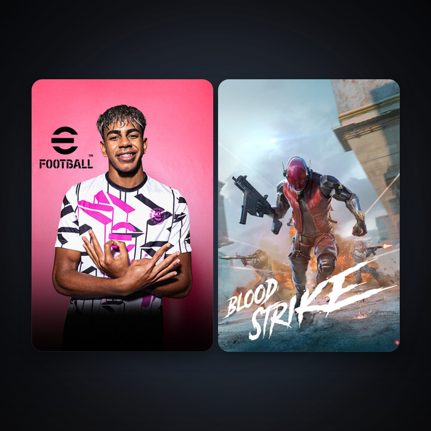 eFootball 2024 + Blood Strike, 2 games, clean — HabibiAccounts