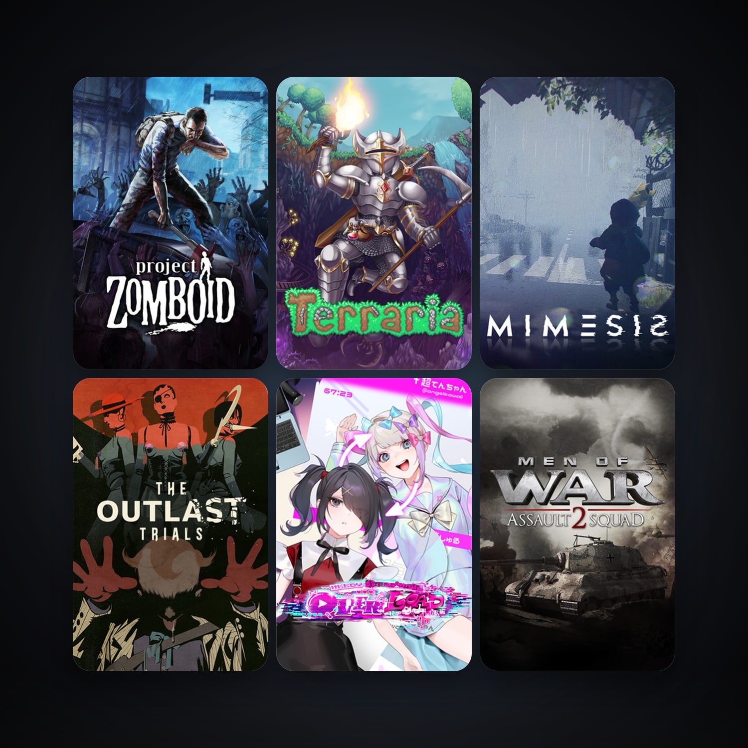 Terraria + Project Zomboid, 11 games, clean — HabibiAccounts