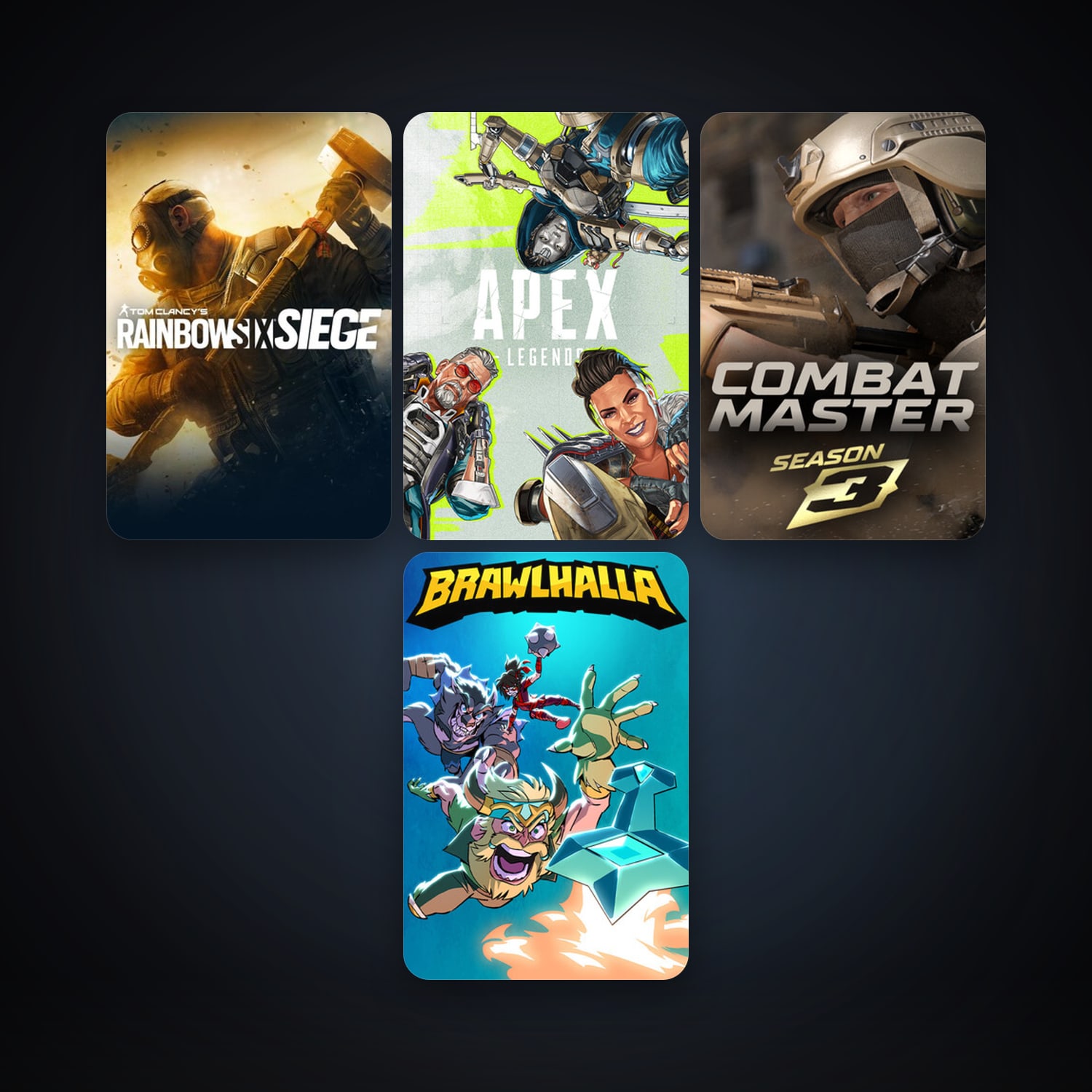 Brawlhalla + Tom Clancy's Rainbow Six Siege, 5 games, clean — HabibiAccounts