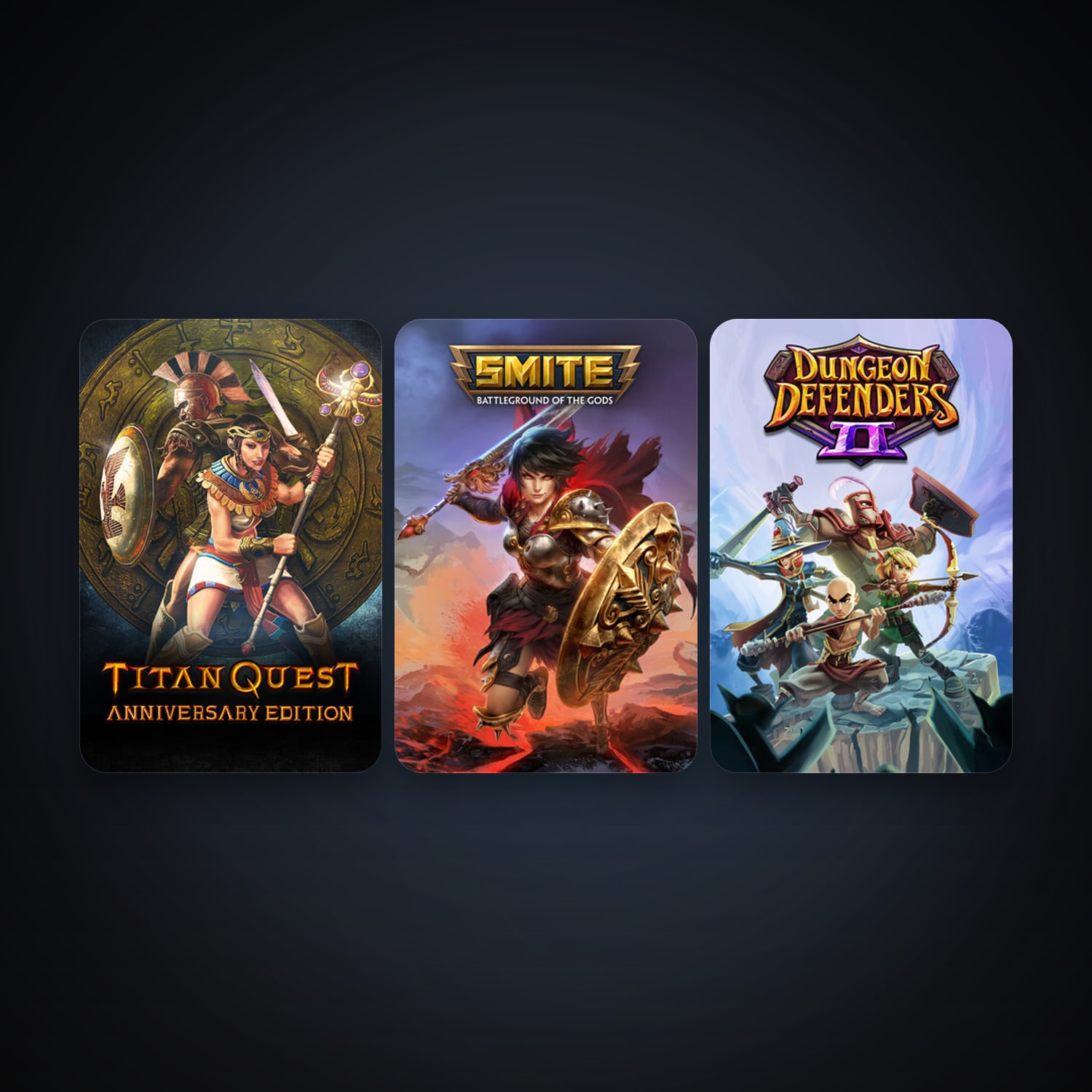Dungeon Defenders II + SMITE, 7 games, clean — HabibiAccounts