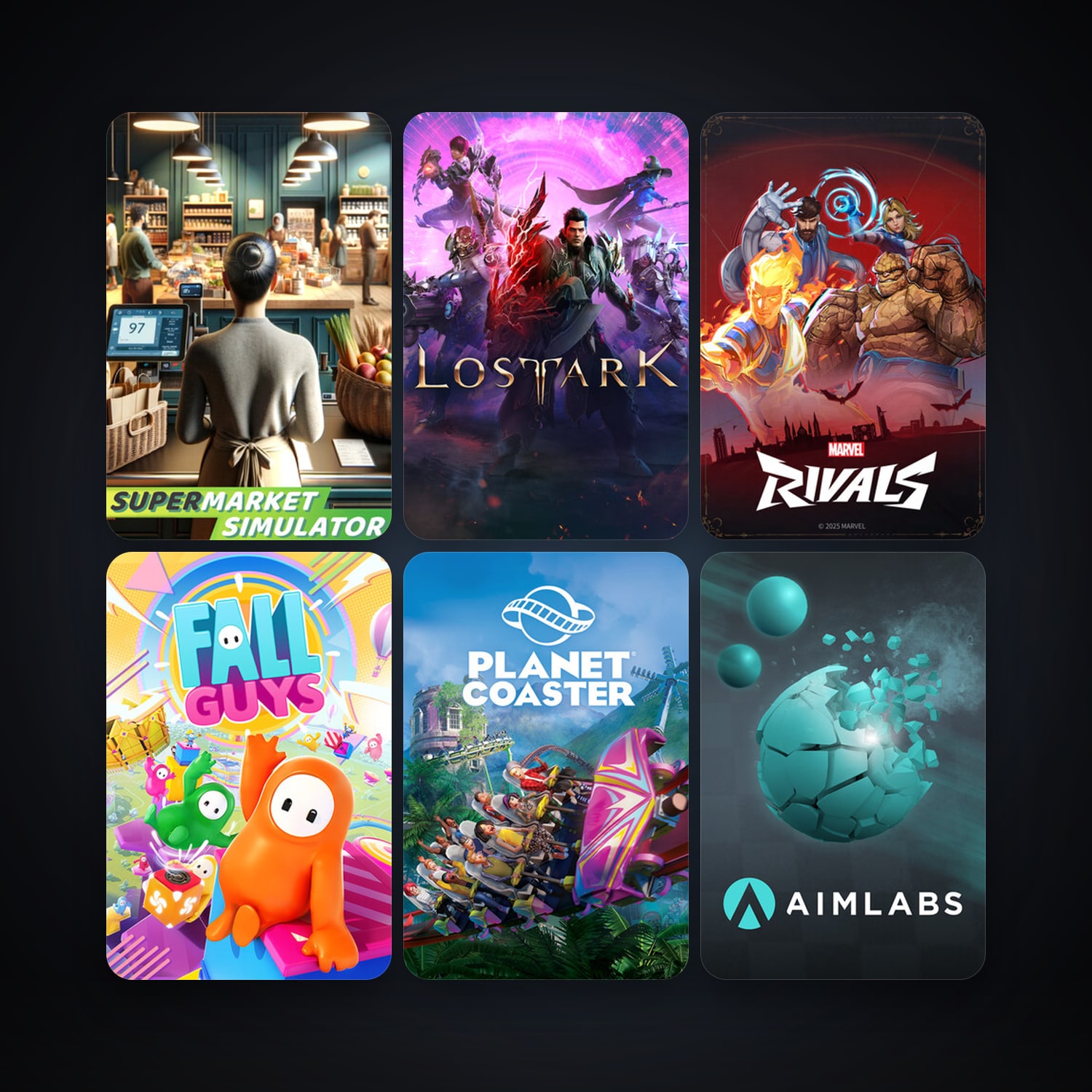 Planet Coaster + Aimlabs, 26 games, clean — HabibiAccounts