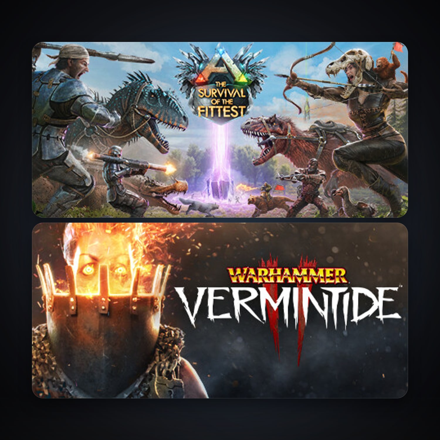ARK: The Survival Of The Fittest + Warhammer: Vermintide 2, 3 games, clean — HabibiAccounts