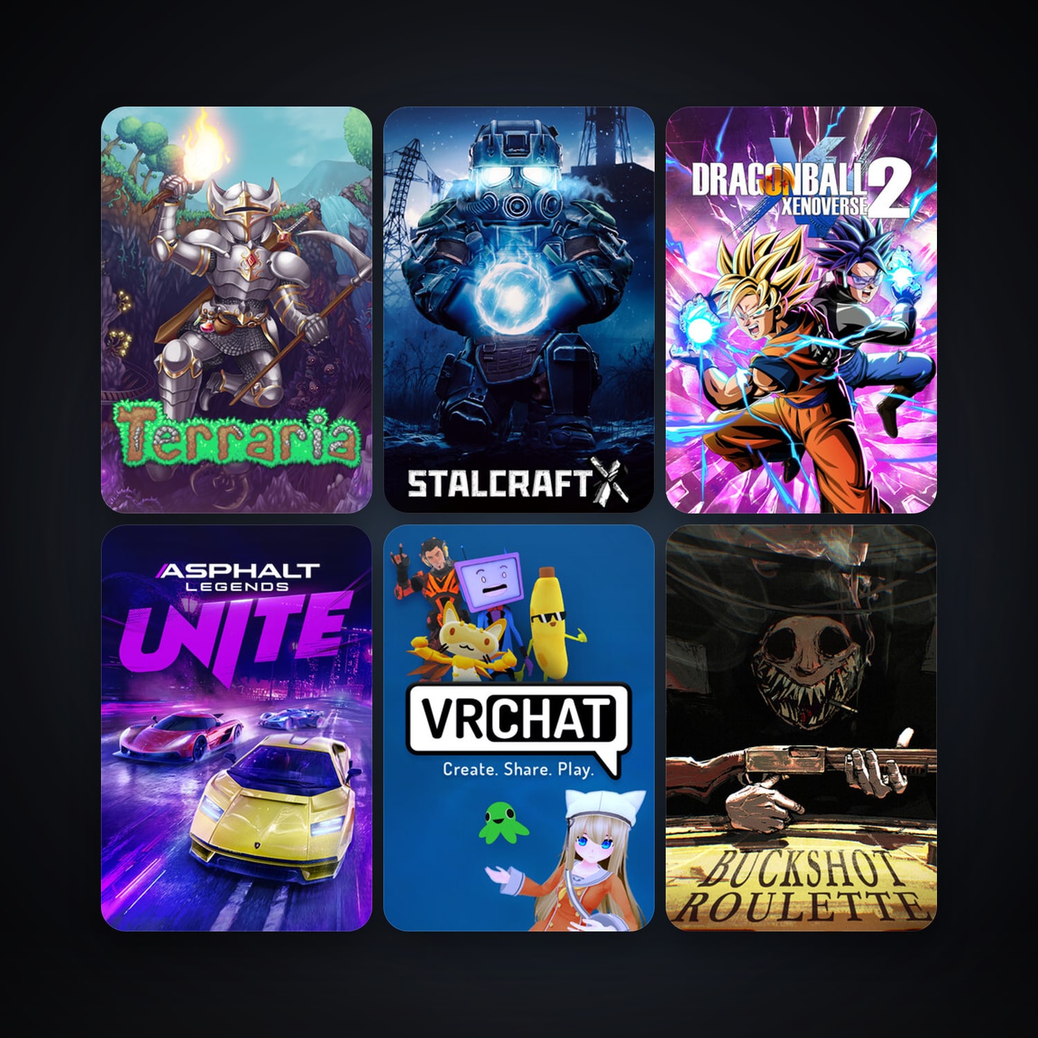 Terraria + VRChat, 13 games, clean — HabibiAccounts