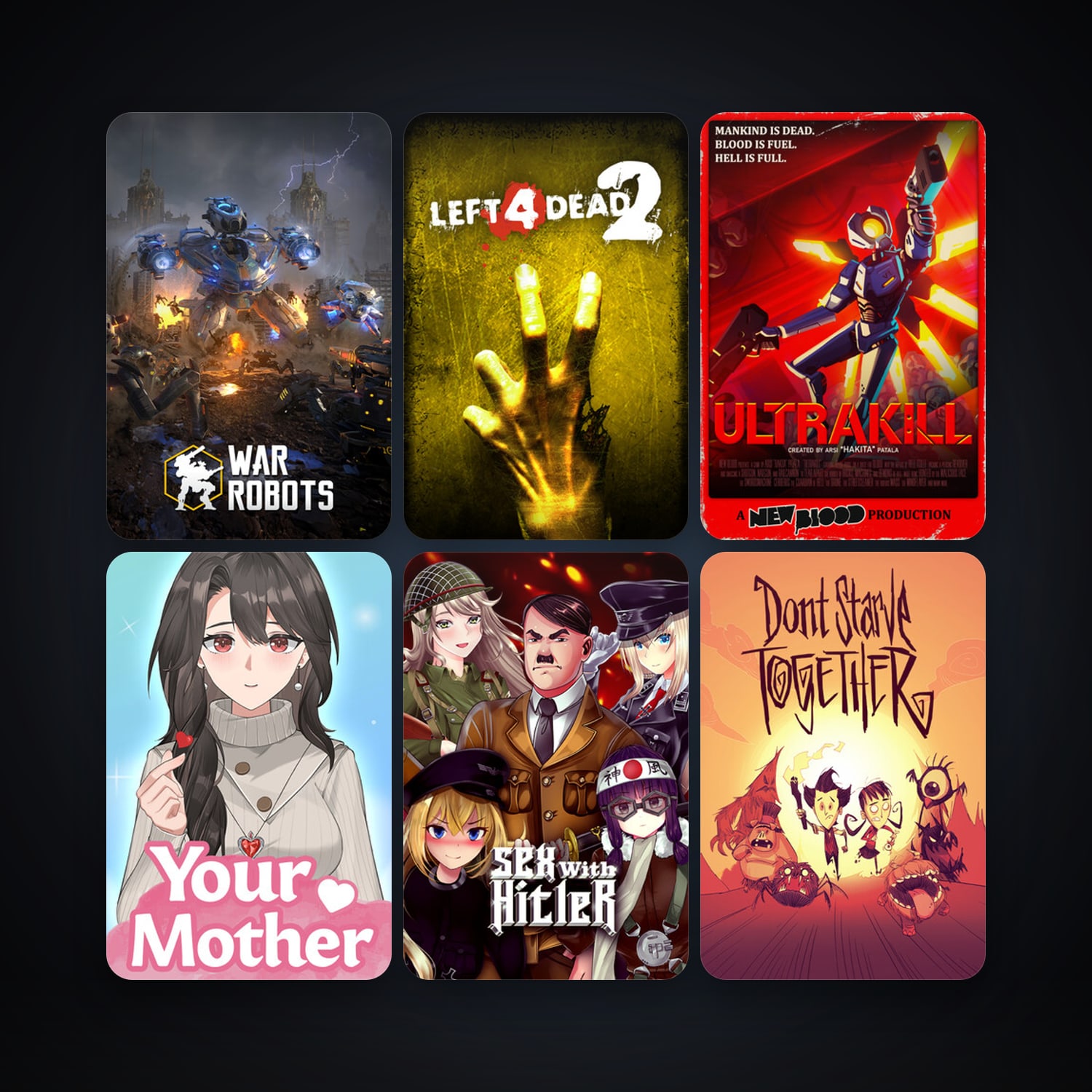 Left 4 Dead 2 + Don't Starve Together, 23 games, clean — HabibiAccounts