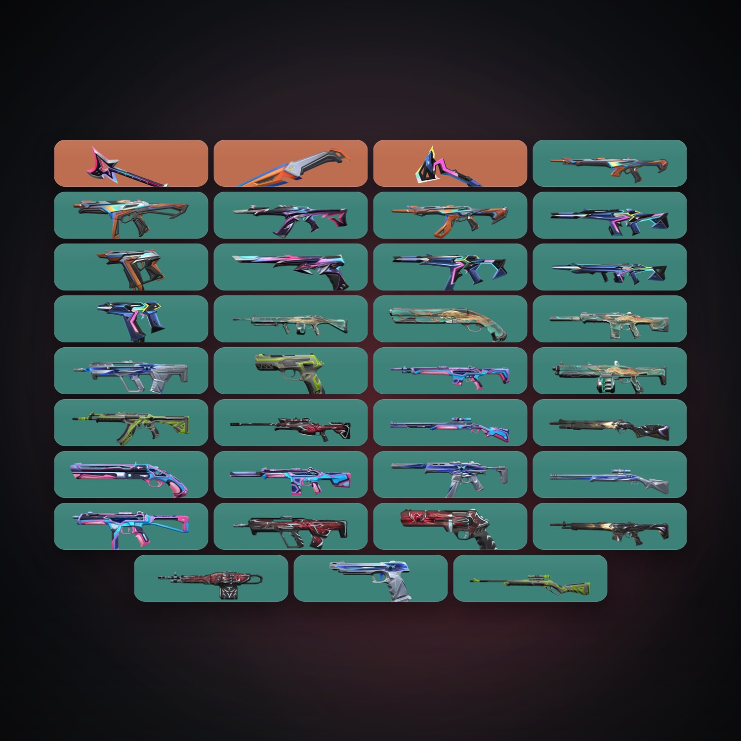 LA locker — 3 knives, 37 skins, lvl 69 — HabibiAccounts