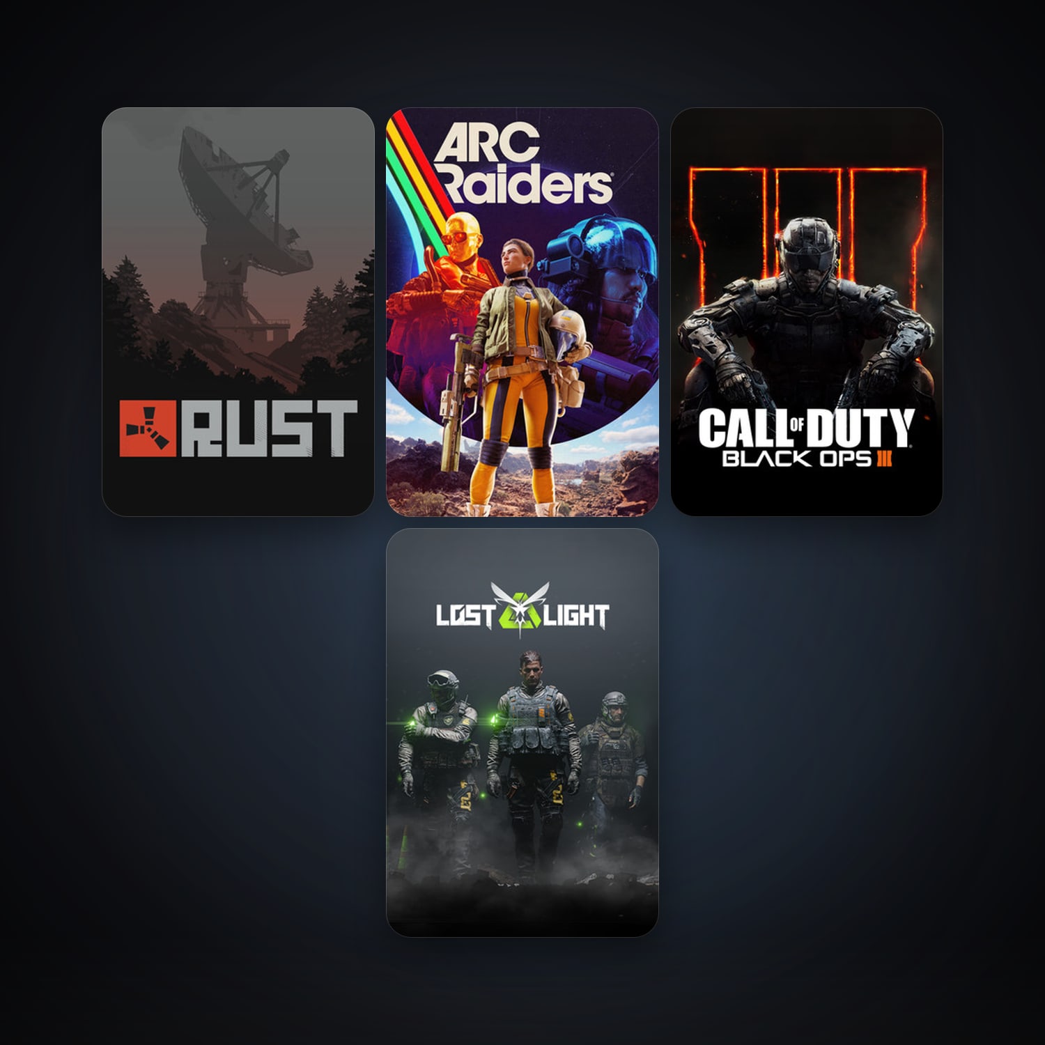 Rust + Call of Duty: Black Ops III, 10 games, clean — HabibiAccounts