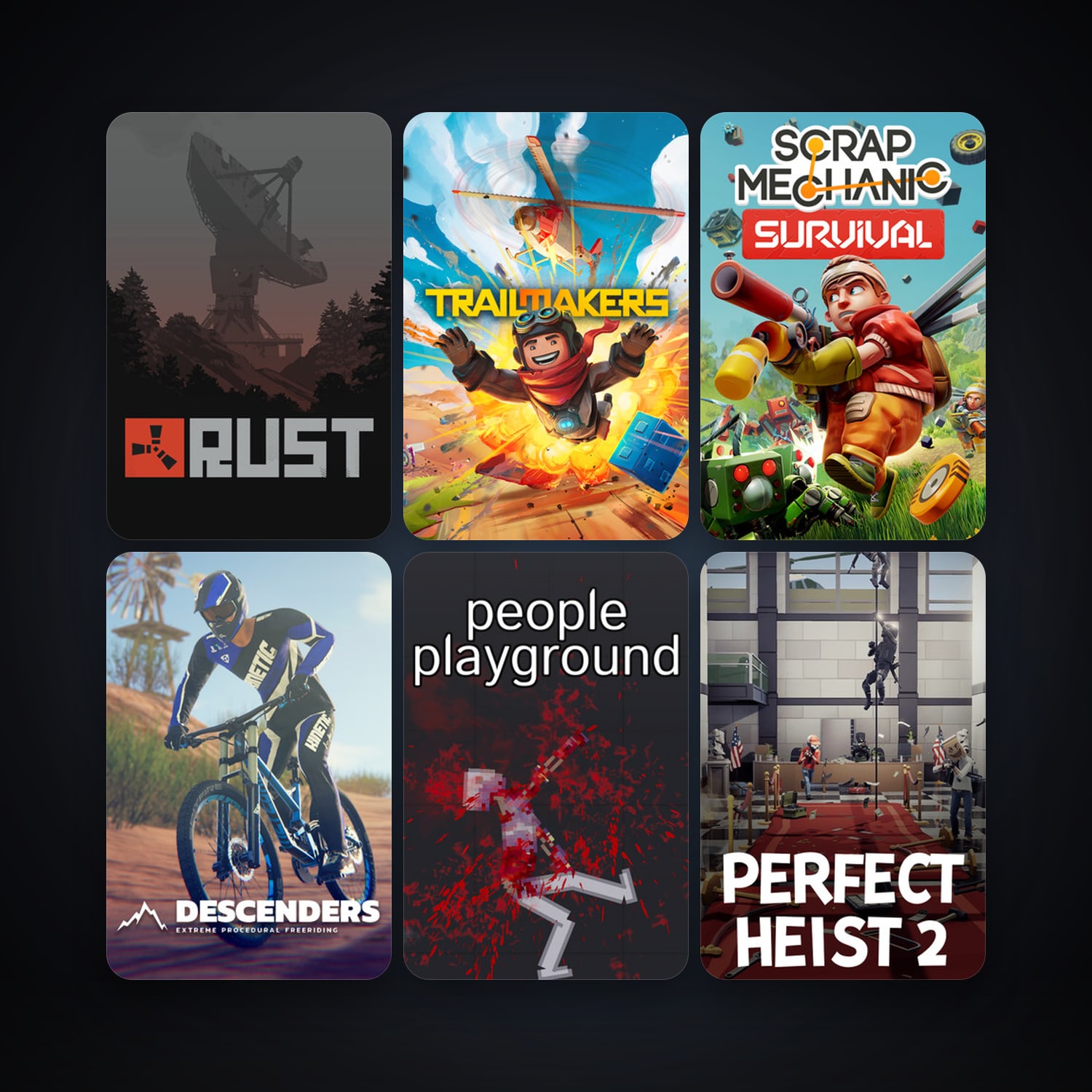Rust + Scrap Mechanic, 18 games, clean — HabibiAccounts