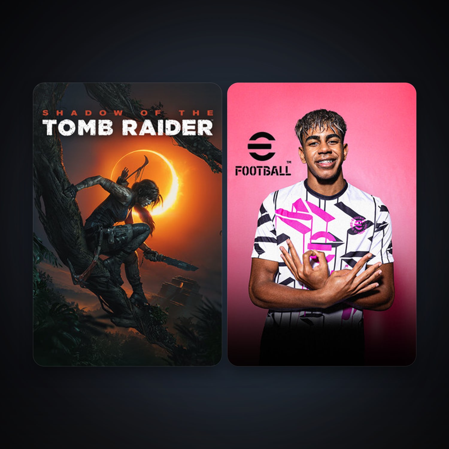Shadow of the Tomb Raider + eFootball 2024, 6 games, clean — HabibiAccounts