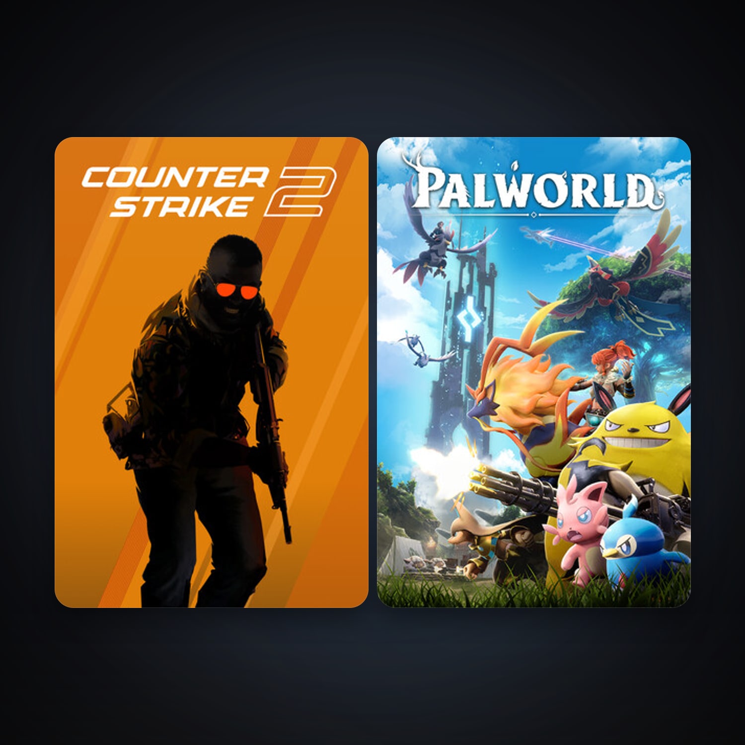 CS2 Prime + Palworld, 2 games, clean — HabibiAccounts