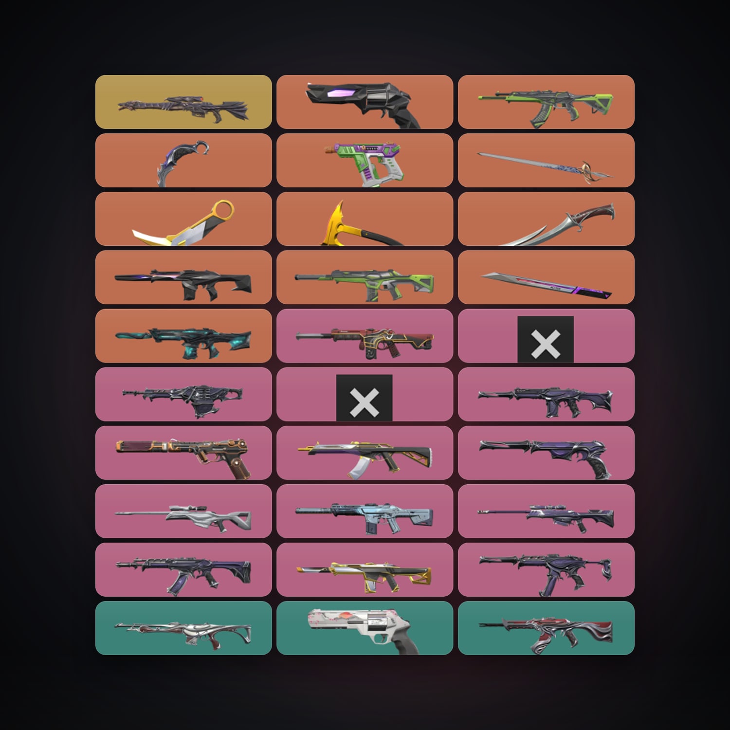 NA Bronze 2 locker — 6 knives, 130 skins, lvl 87 — HabibiAccounts