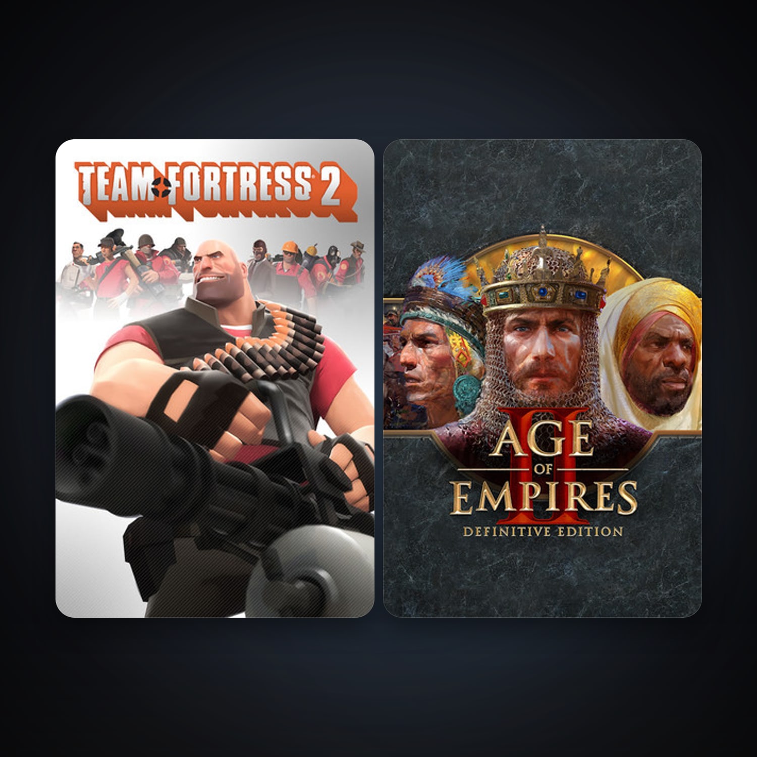 Team Fortress 2 + Age of Empires II: Definitive Edition, 3 games, clean — HabibiAccounts