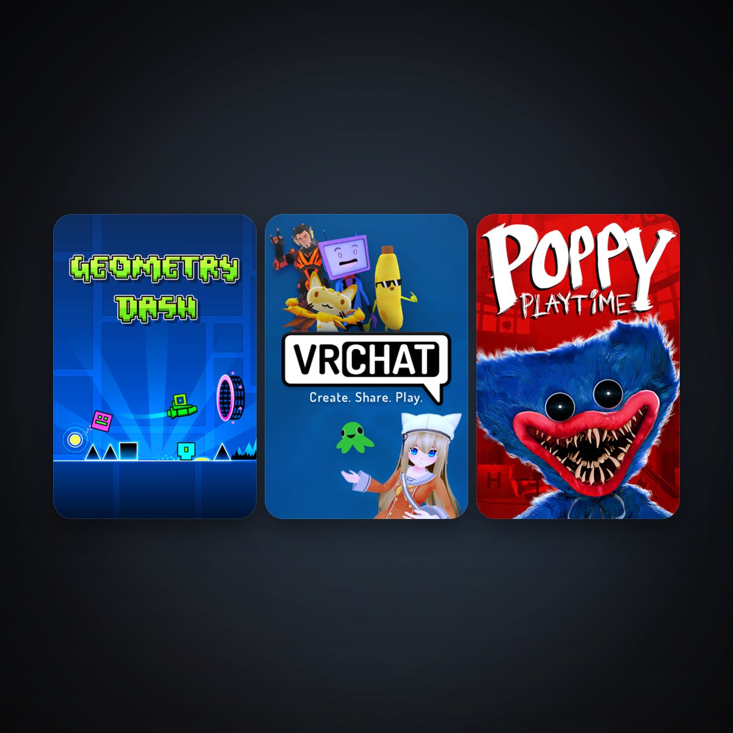Geometry Dash + VRChat, 8 games, clean — HabibiAccounts