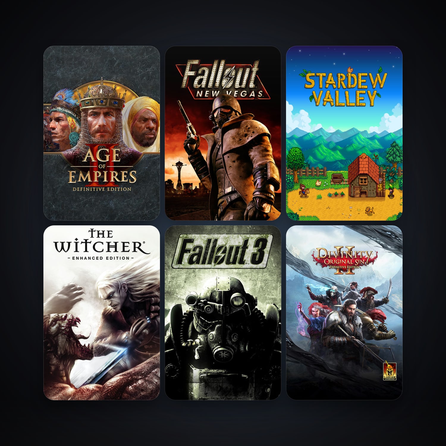 The Witcher: Enhanced Edition Director's Cut + Fallout 3, 52 games, clean — HabibiAccounts