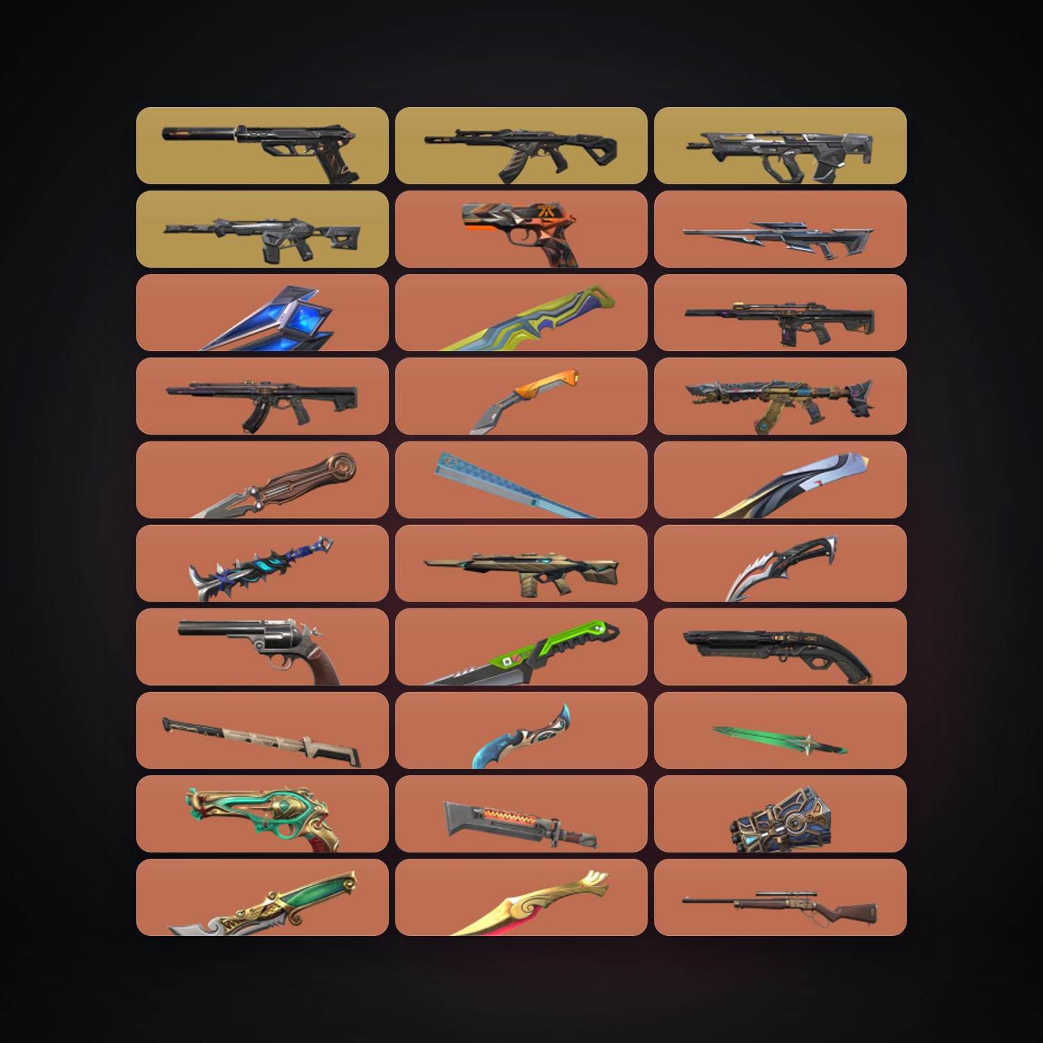 NA Gold 1 locker — 16 knives, 200 skins, lvl 424 — HabibiAccounts