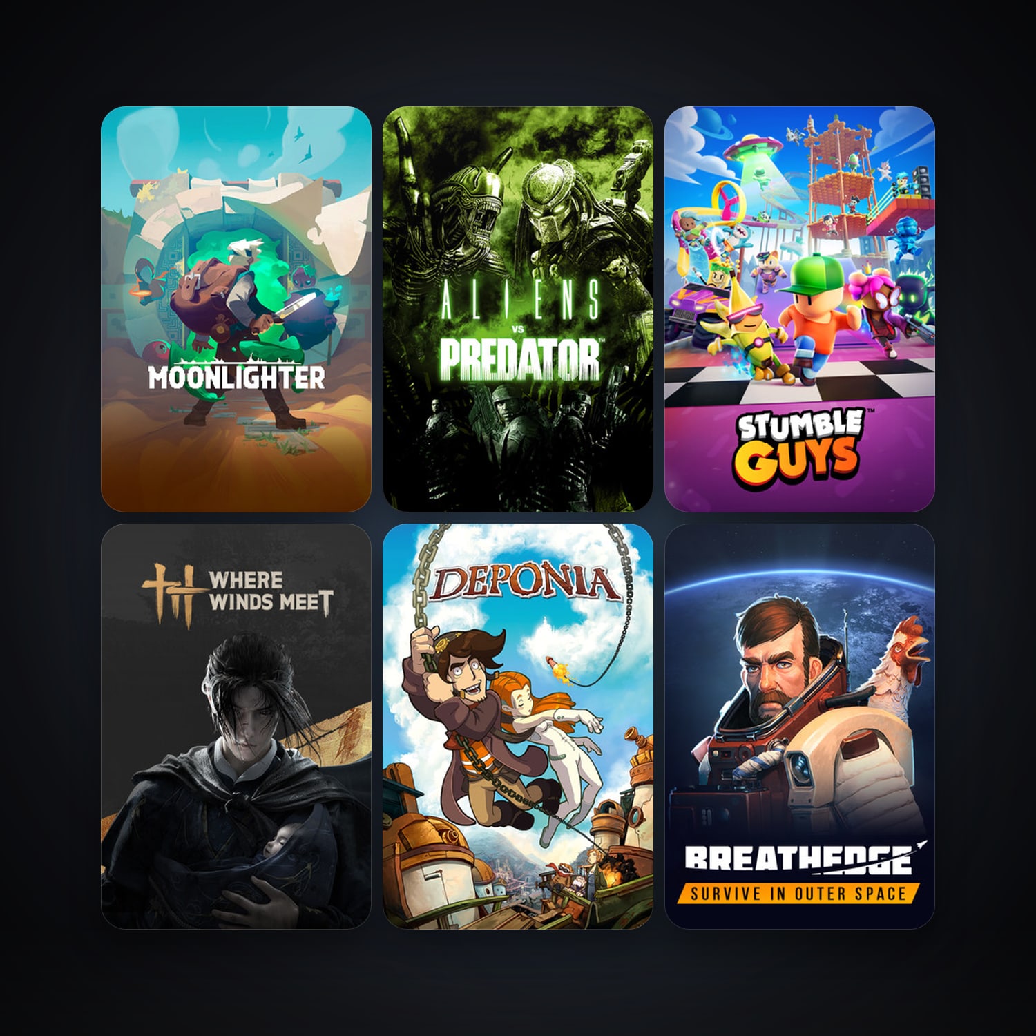 Aliens vs. Predator + Deponia, 8 games, clean — HabibiAccounts
