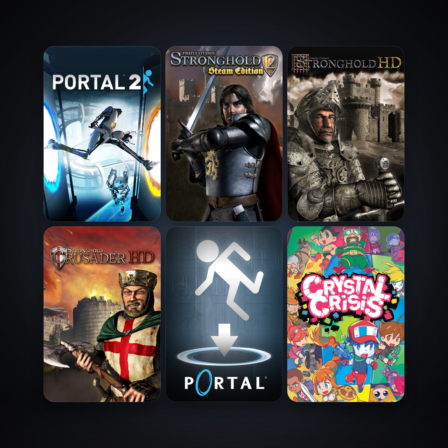 Portal + Portal 2, 10 games, Steam 10, clean — HabibiAccounts