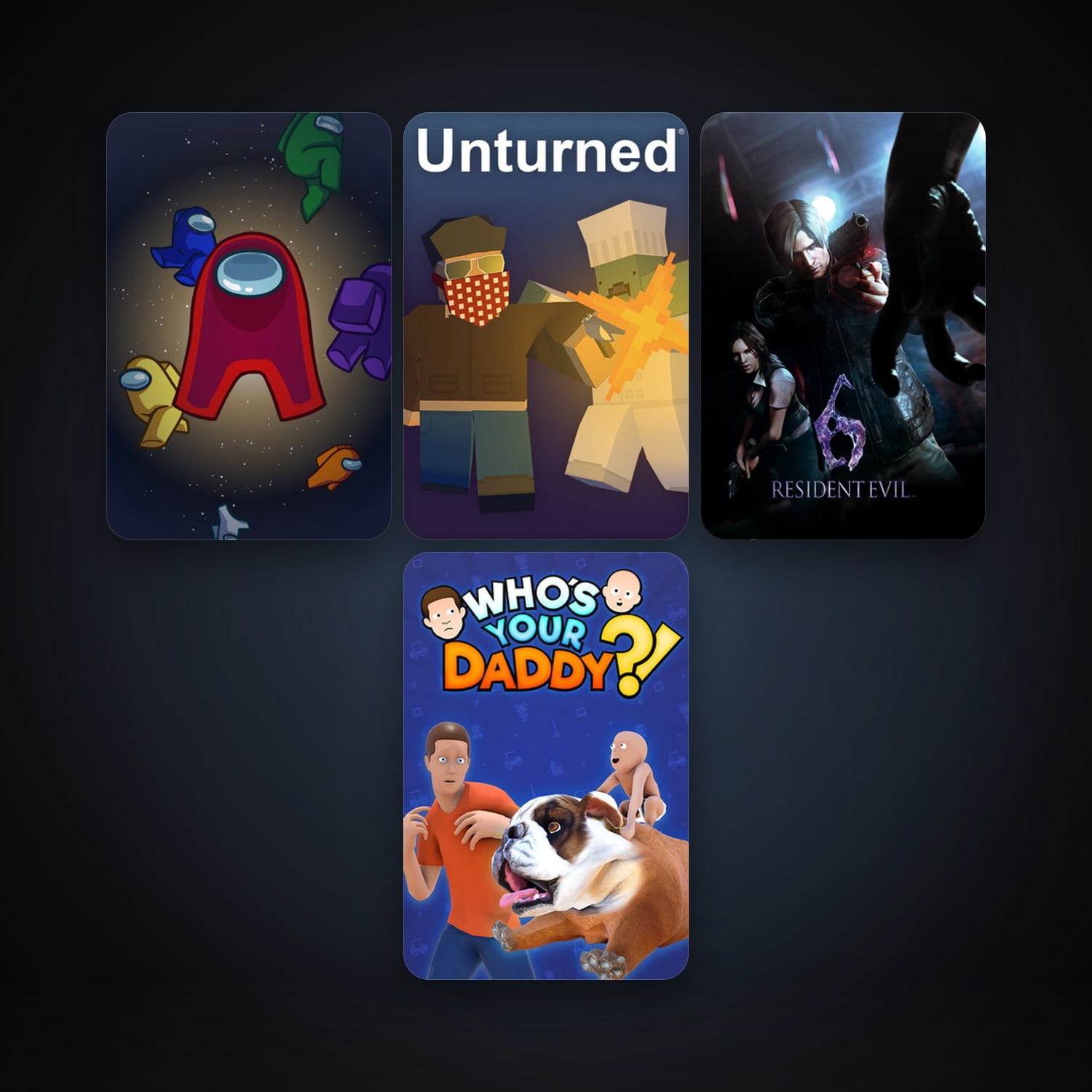 Resident Evil 6 + Unturned, 6 games, clean — HabibiAccounts