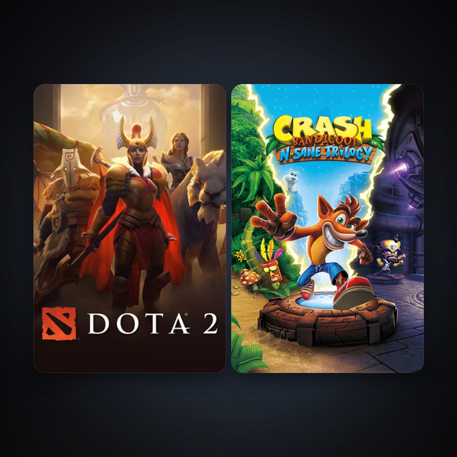 Dota 2 + Crash Bandicoot N. Sane Trilogy, 2 games, clean — HabibiAccounts