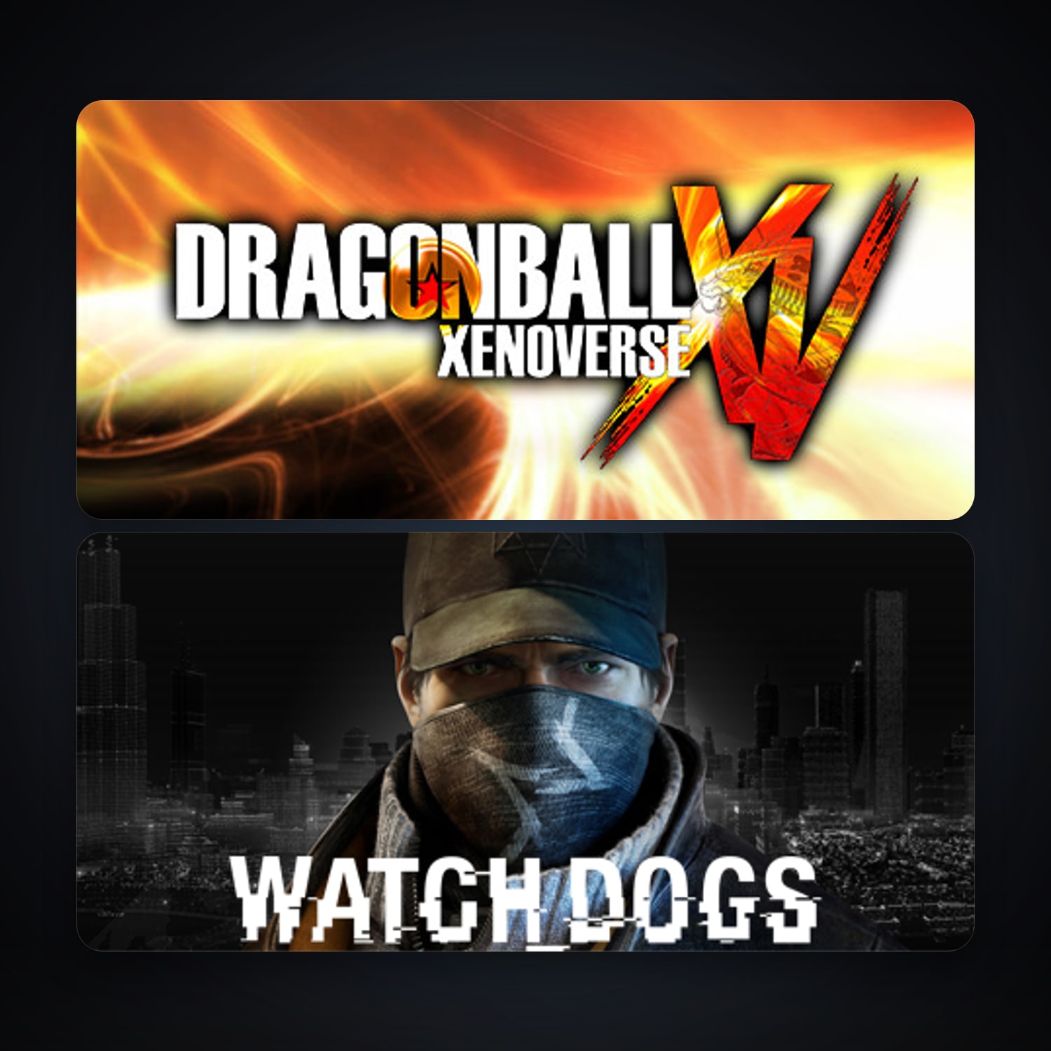 Watch_Dogs + DRAGON BALL XENOVERSE, 2 games, clean — HabibiAccounts