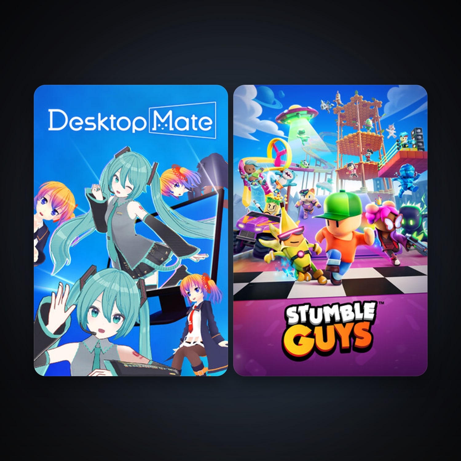 Stumble Guys + Desktop Mate, 4 games, clean — HabibiAccounts