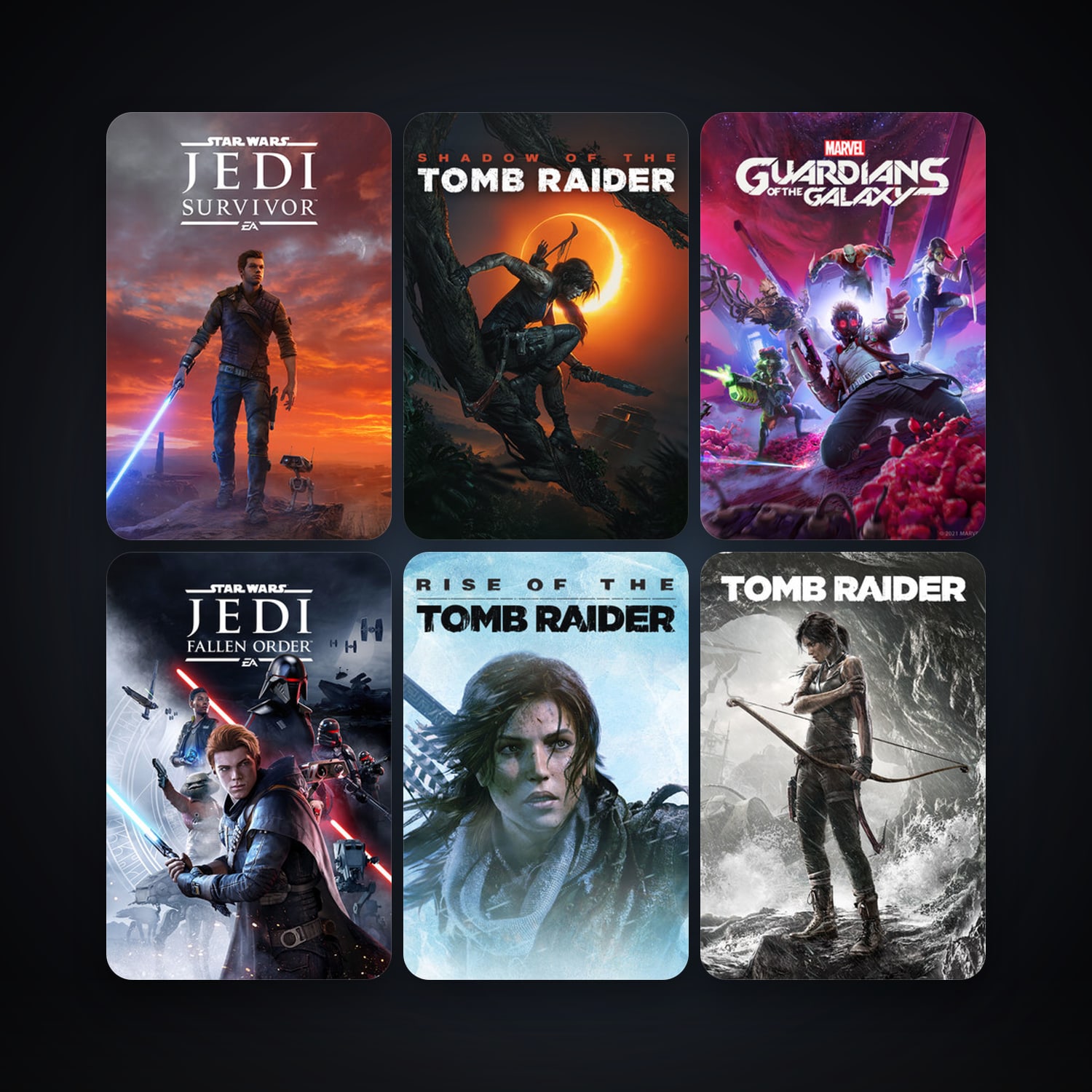 Tomb Raider + Rise of the Tomb Raider, 9 games, clean — HabibiAccounts