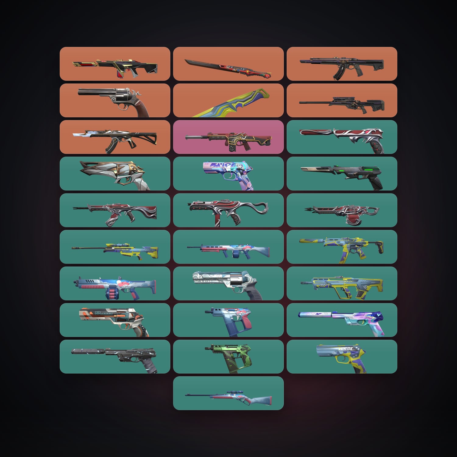 AP Silver 3 locker — 2 knives, 28 skins, lvl 182 — HabibiAccounts