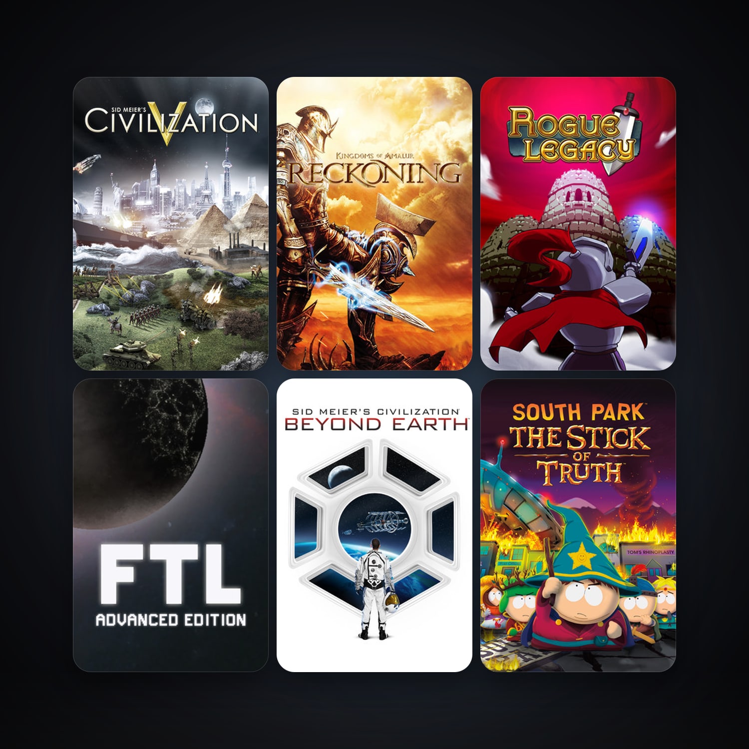 Sid Meier's Civilization V + Sid Meier's Civilization: Beyond Earth, 147 games, Steam 12, clean — HabibiAccounts