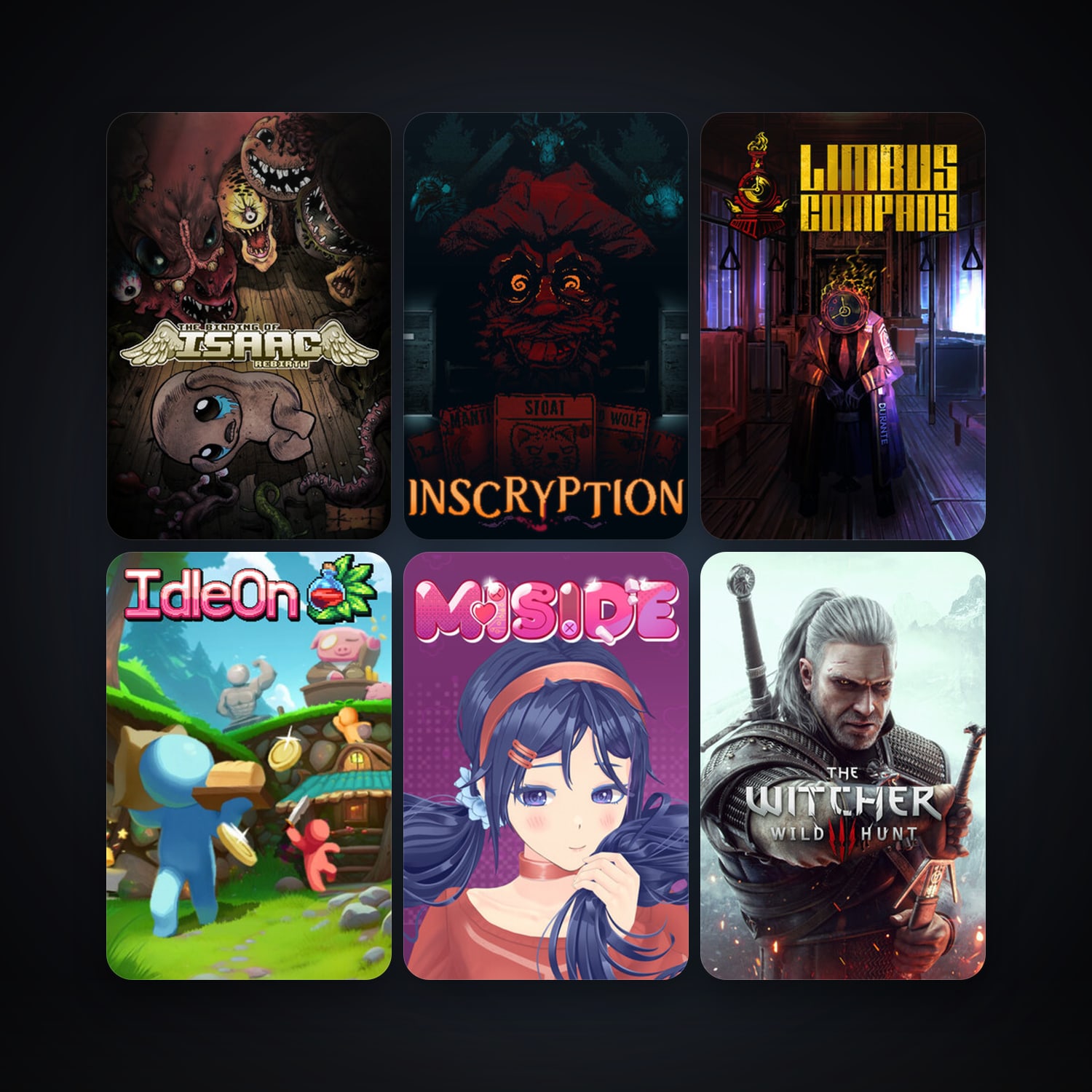 The Binding of Isaac: Rebirth + The Witcher 3: Wild Hunt, 48 games, clean — HabibiAccounts