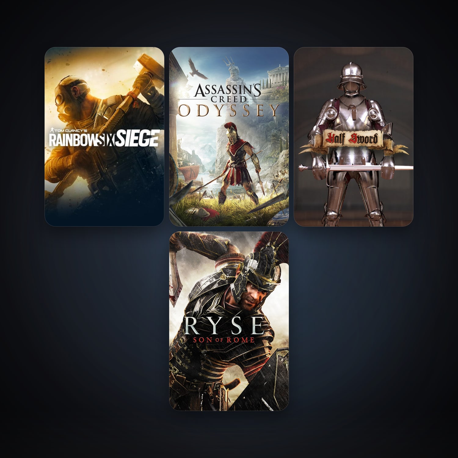 Ryse: Son of Rome + Tom Clancy's Rainbow Six Siege, 10 games, clean — HabibiAccounts