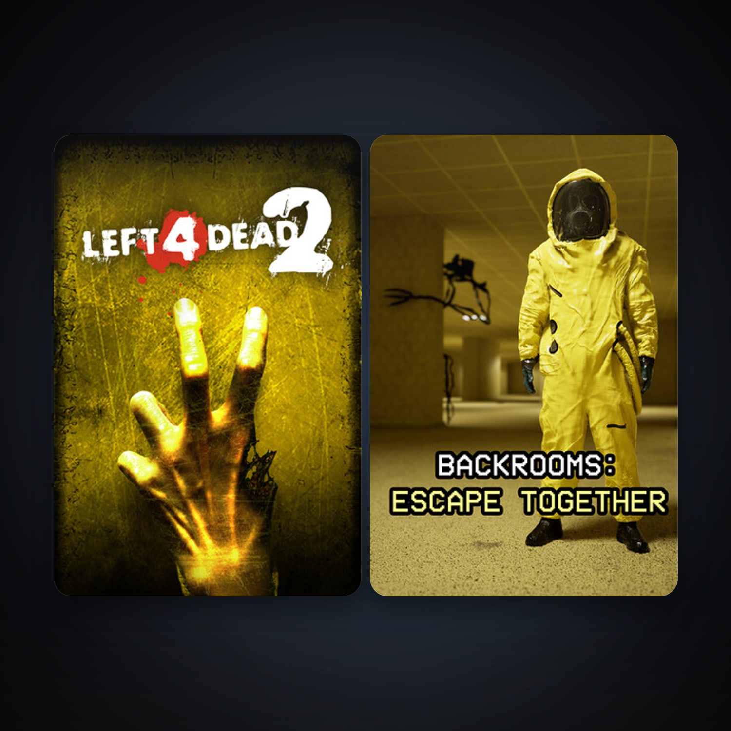 Left 4 Dead 2 + Backrooms: Escape Together, 5 games, clean — HabibiAccounts
