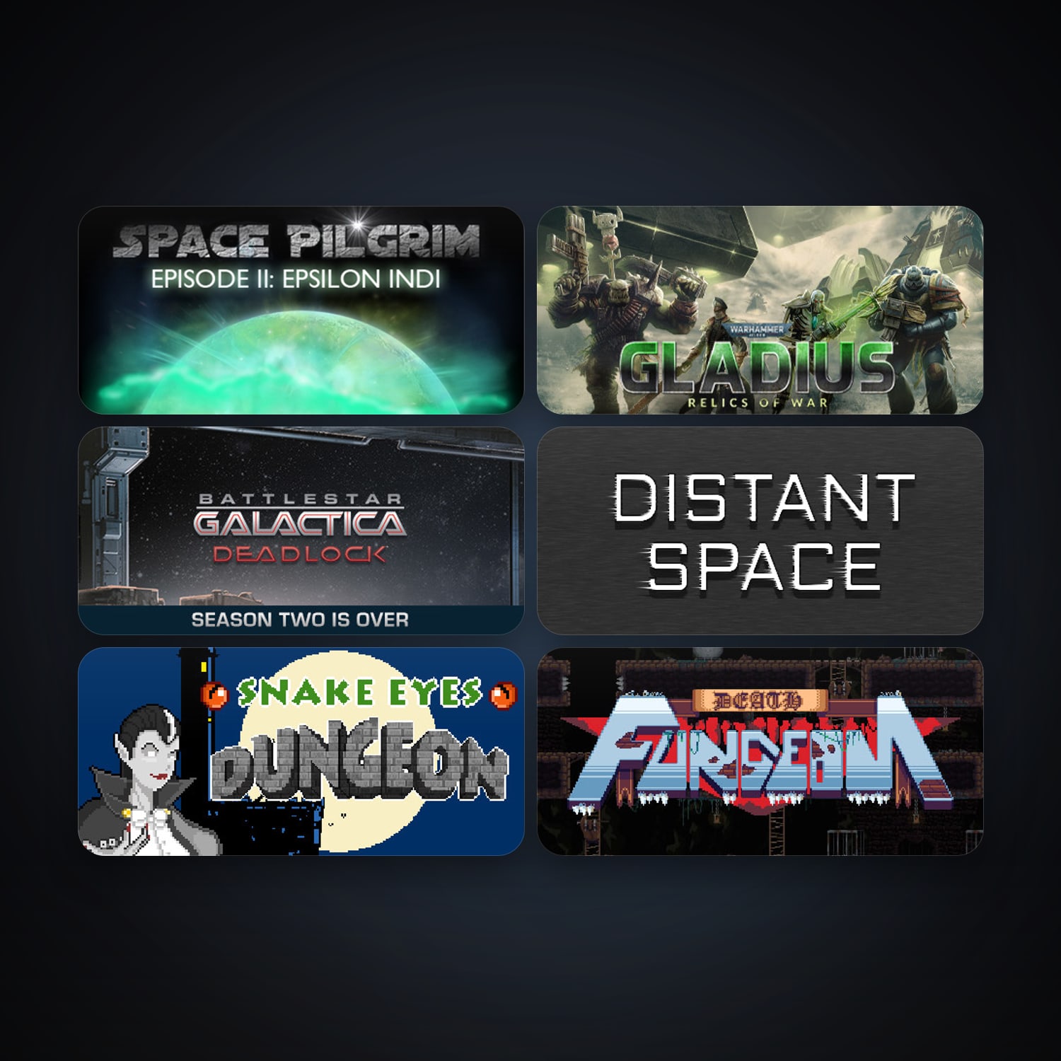 Space Pilgrim Episode II: Epsilon Indi + Warhammer 40,000: Gladius - Relics of War, 25 games, clean — HabibiAccounts