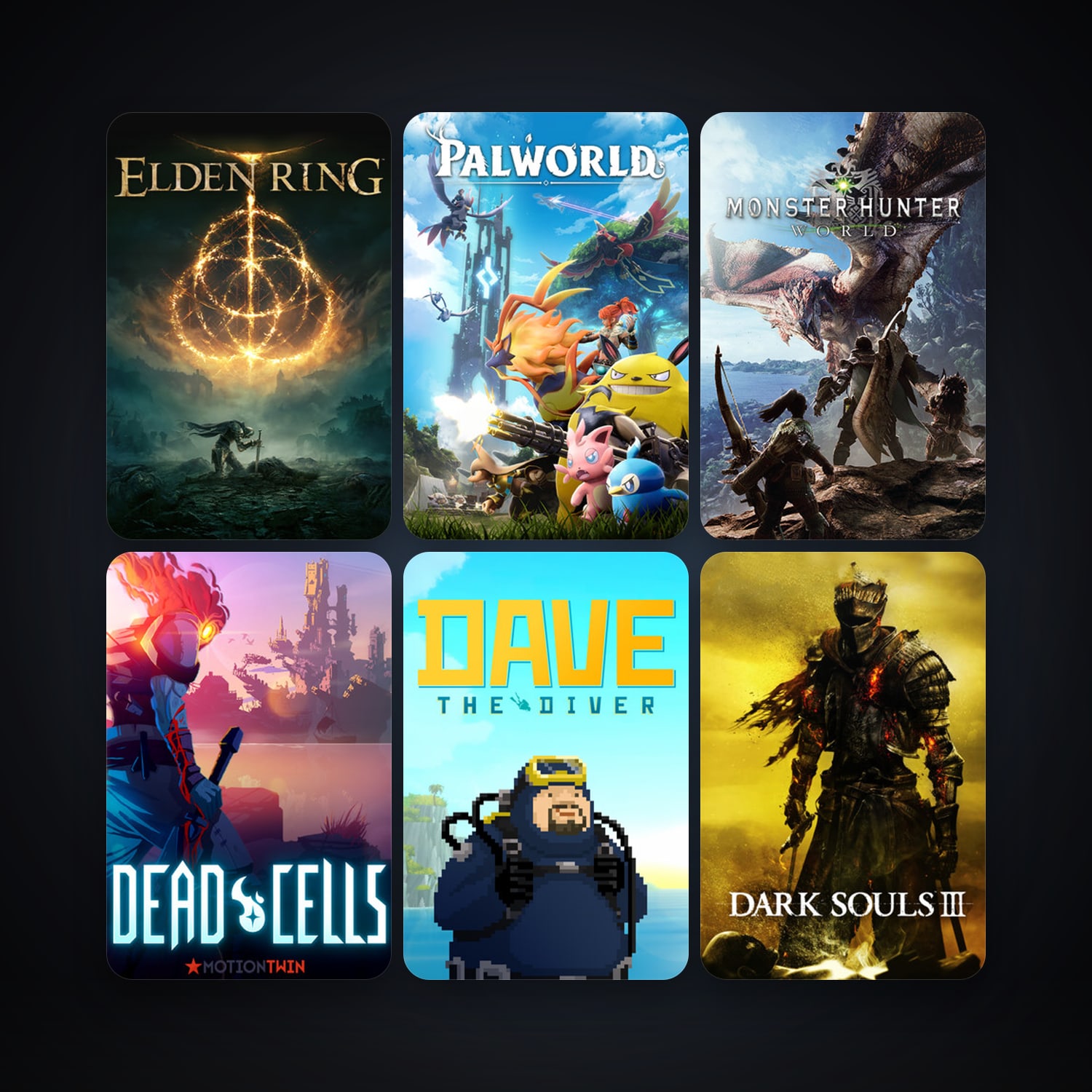 DARK SOULS III + MONSTER HUNTER: WORLD, 47 games, clean — HabibiAccounts
