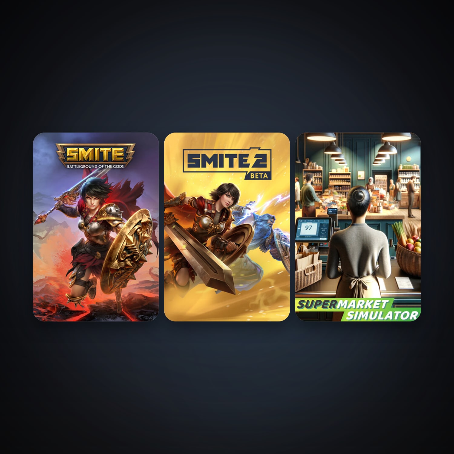 SMITE + SMITE 2, 6 games, clean — HabibiAccounts