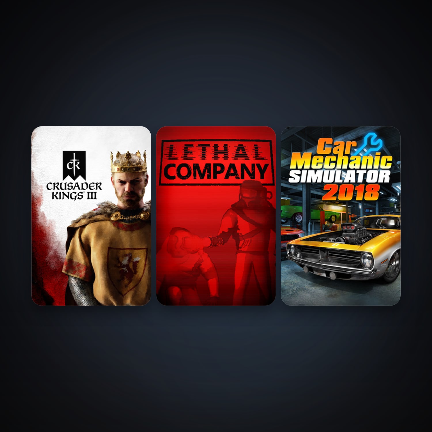 Car Mechanic Simulator 2018 + Crusader Kings III, 4 games, clean — HabibiAccounts