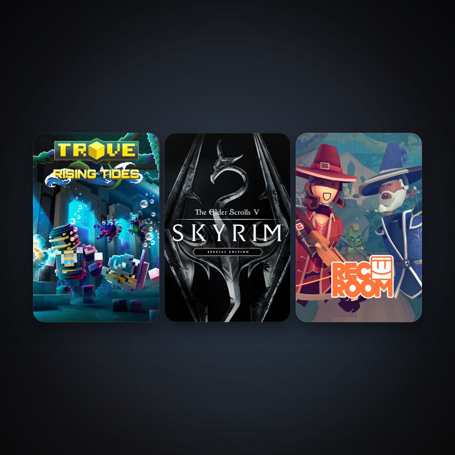 Trove + Rec Room, 5 games, clean — HabibiAccounts