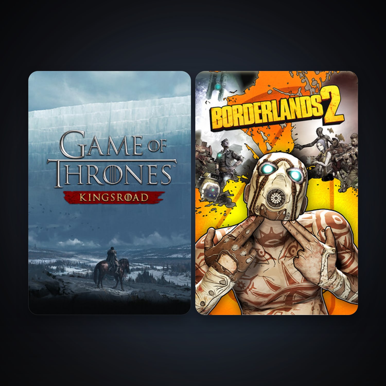Borderlands 2 + Game of Thrones: Kingsroad, 3 games, clean — HabibiAccounts