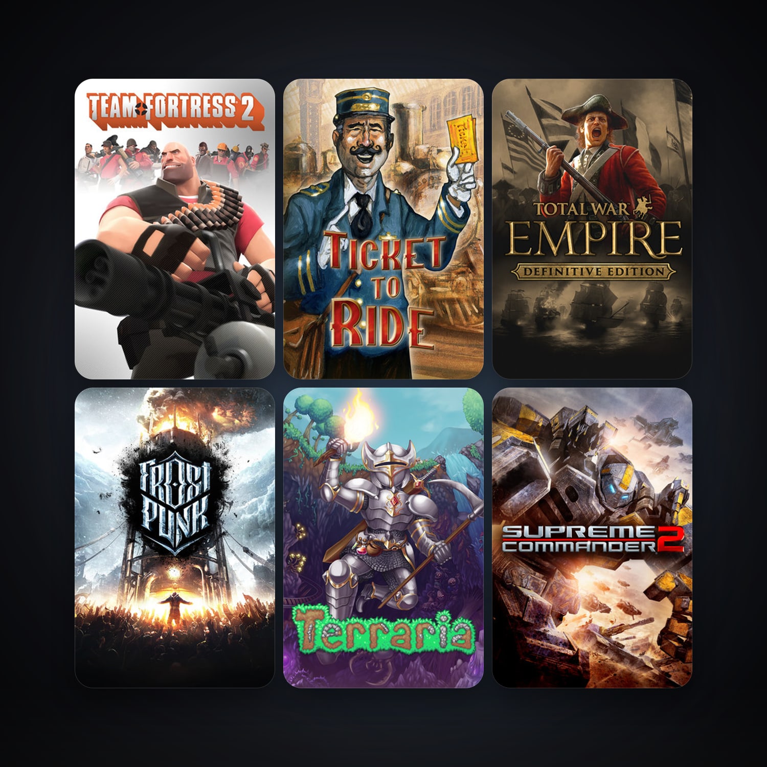Team Fortress 2 + Company of Heroes, 47 games, Steam 12, clean — HabibiAccounts