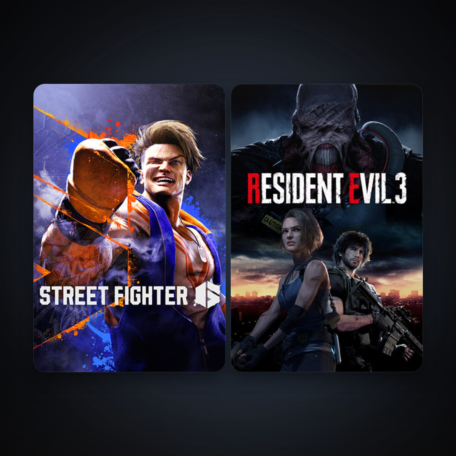 RESIDENT EVIL 3 + Street Fighter 6, 5 games, clean — HabibiAccounts