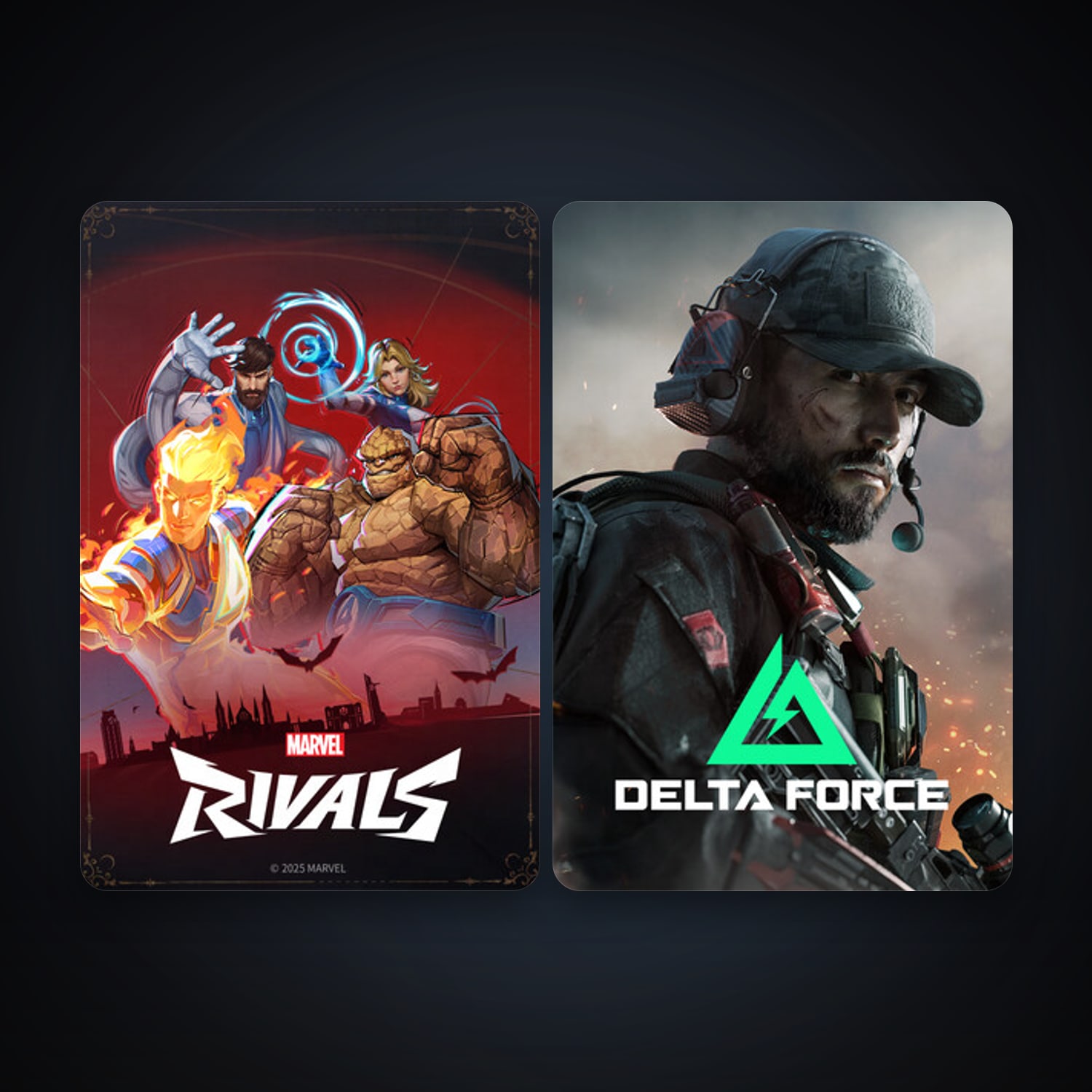Delta Force: Hawk Ops + Marvel Rivals, 9 games, clean — HabibiAccounts