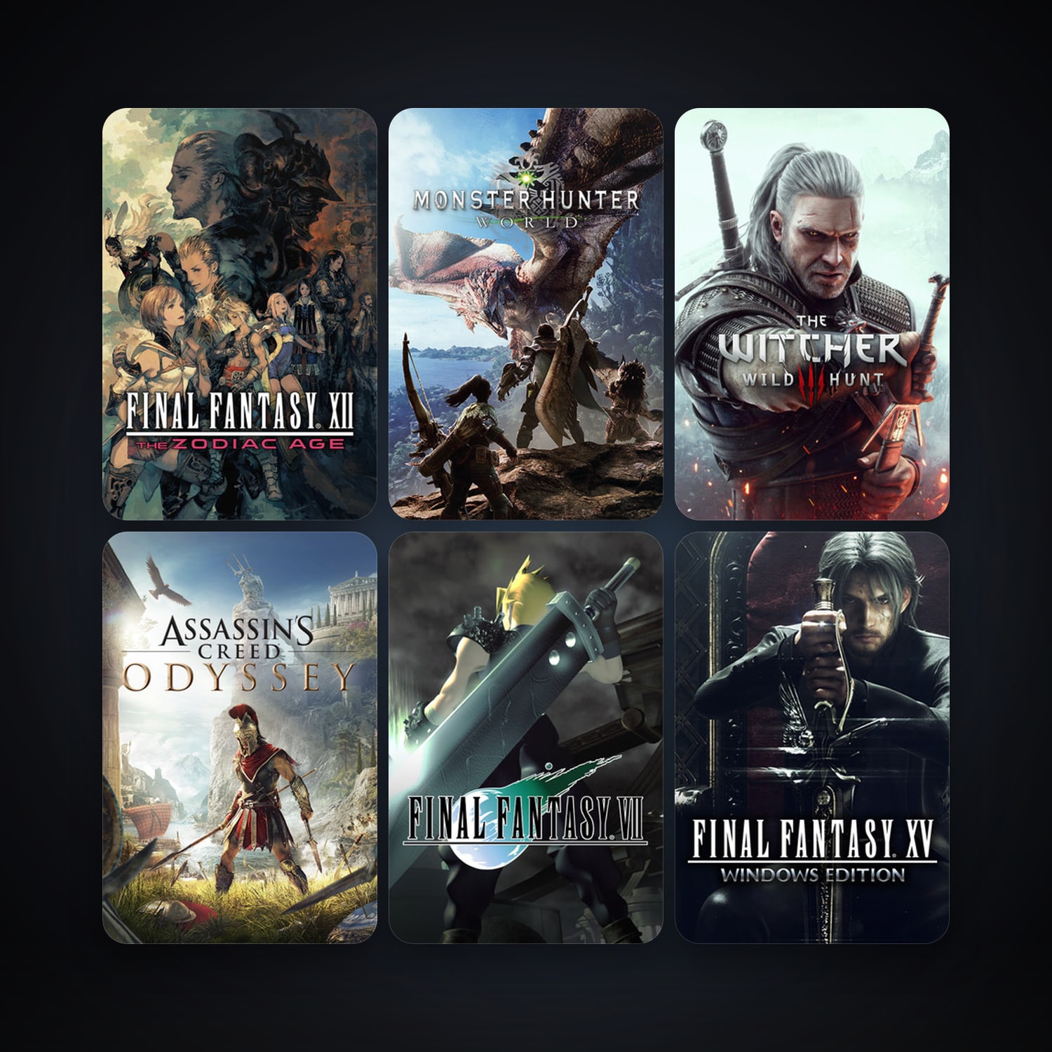 FINAL FANTASY VII + The Witcher 3: Wild Hunt, 21 games, clean — HabibiAccounts