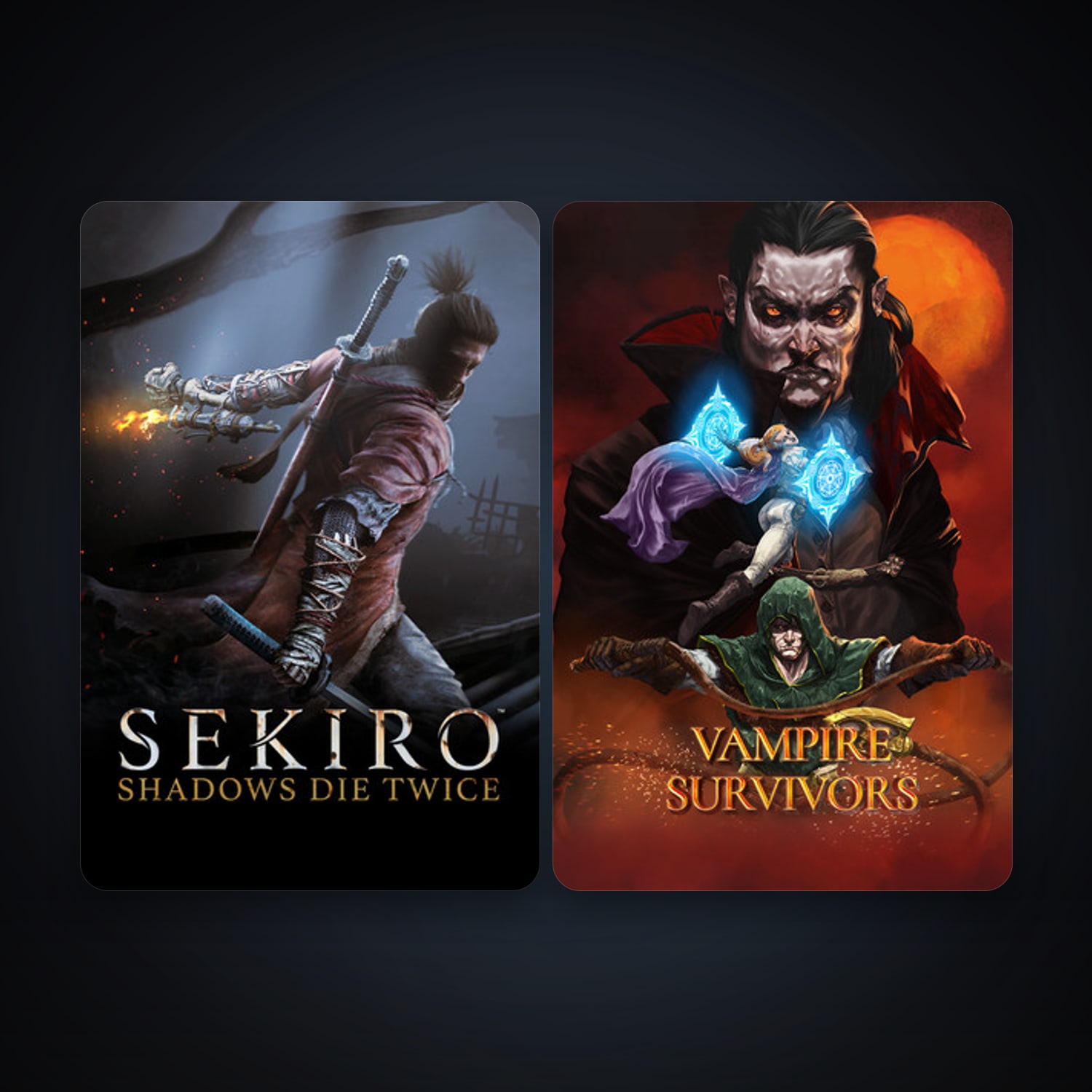 Sekiro: Shadows Die Twice + Vampire Survivors, 2 games, clean — HabibiAccounts