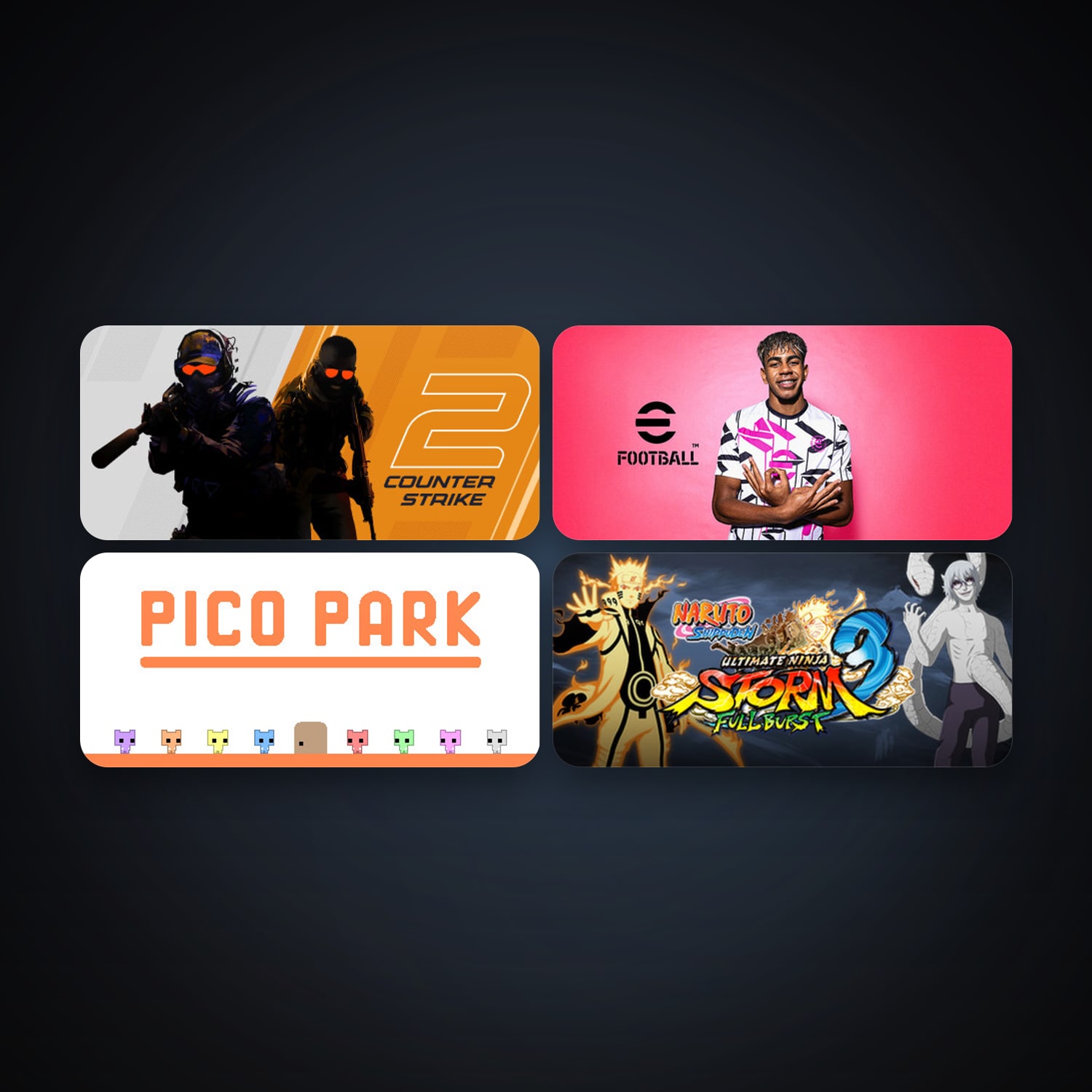 CS2 Prime + NARUTO SHIPPUDEN: Ultimate Ninja STORM 3 Full Burst HD, 5 games, clean — HabibiAccounts