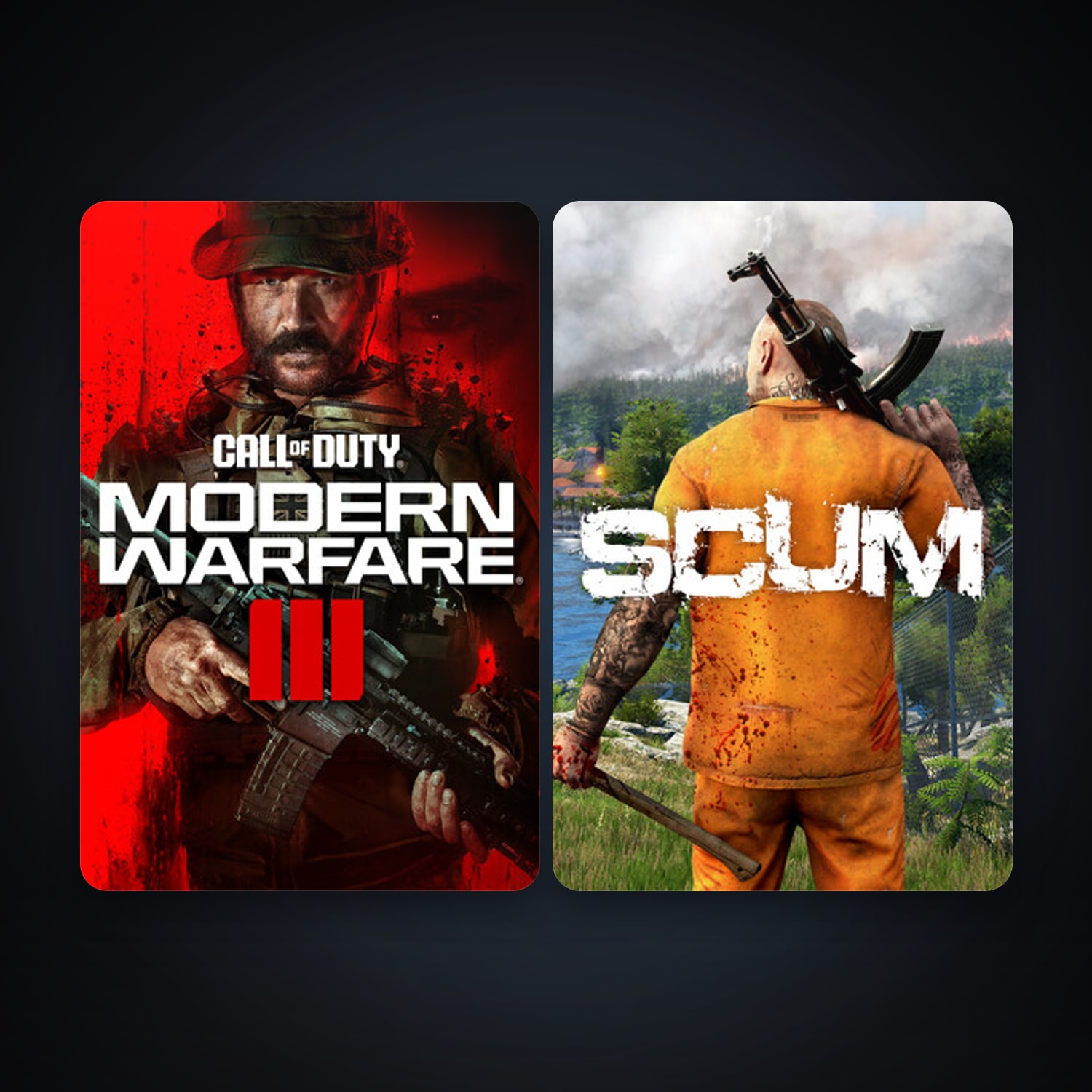 SCUM + Call of Duty: Modern Warfare 3 (III), 8 games, clean — HabibiAccounts
