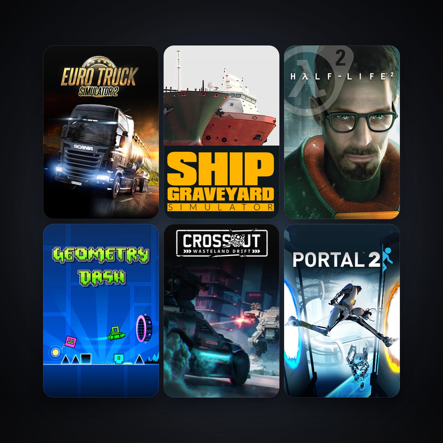 Half-Life 2 + Portal 2, 66 games, clean — HabibiAccounts