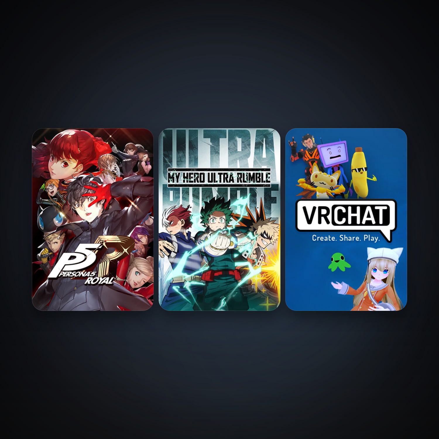 VRChat + MY HERO ULTRA RUMBLE, 4 games, clean — HabibiAccounts