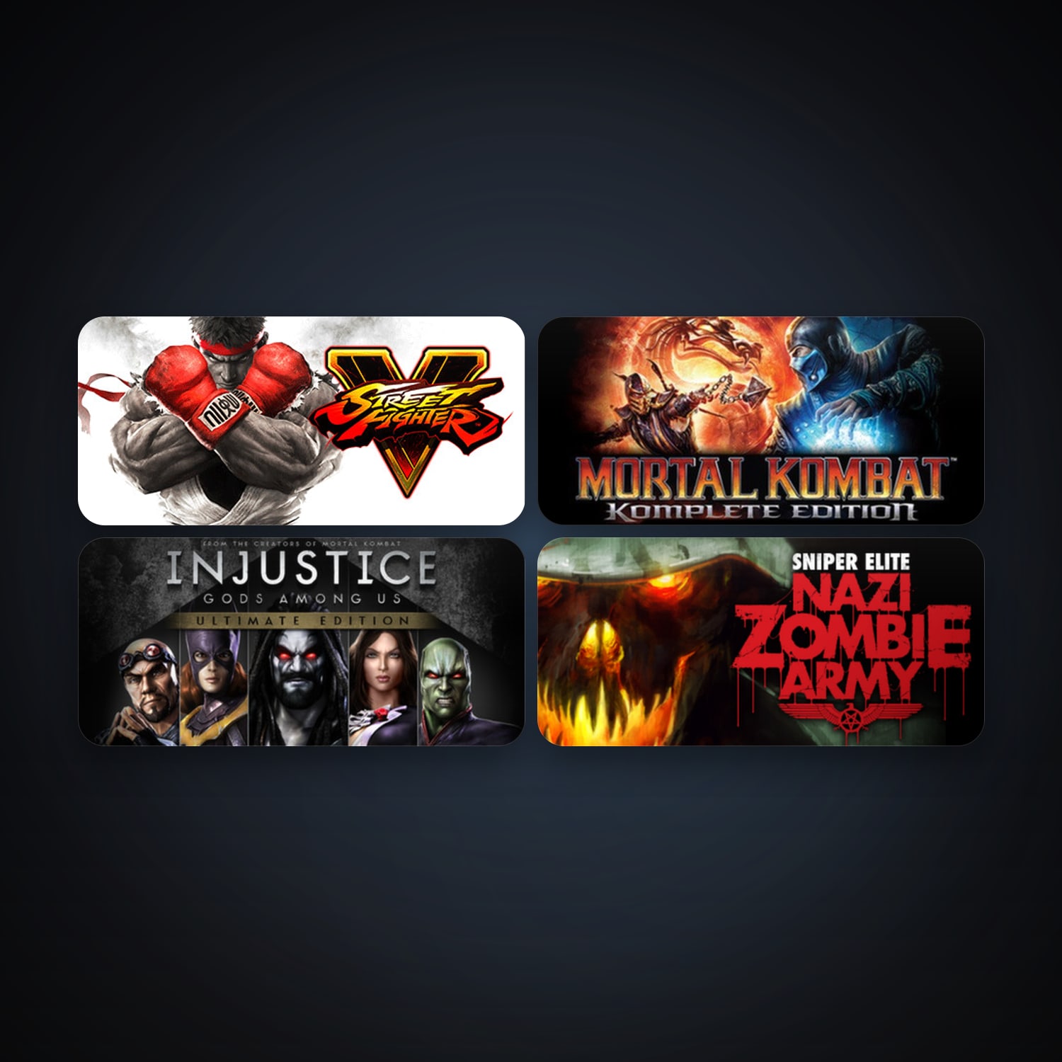 Sniper Elite: Nazi Zombie Army + Mortal Kombat Komplete Edition, 5 games, clean — HabibiAccounts
